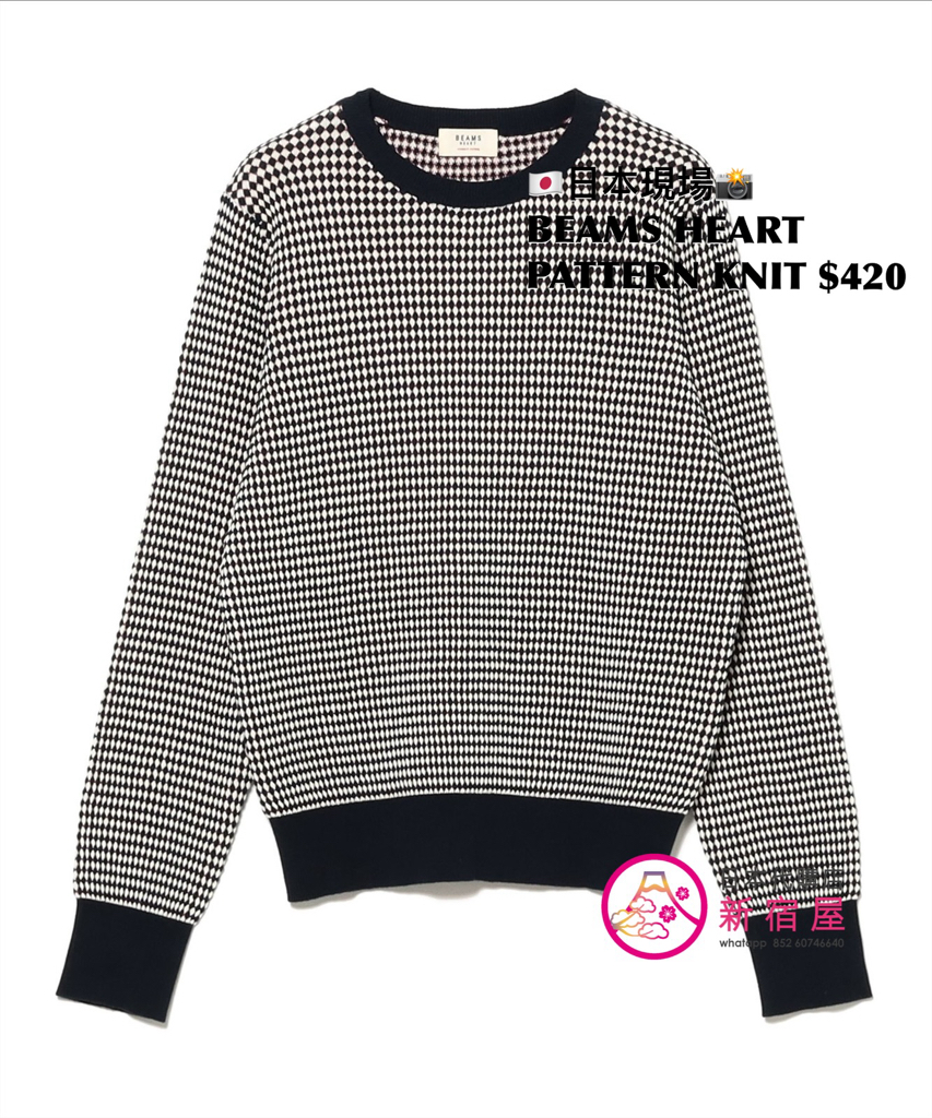 BEAMS HEART PATTERN KNIT