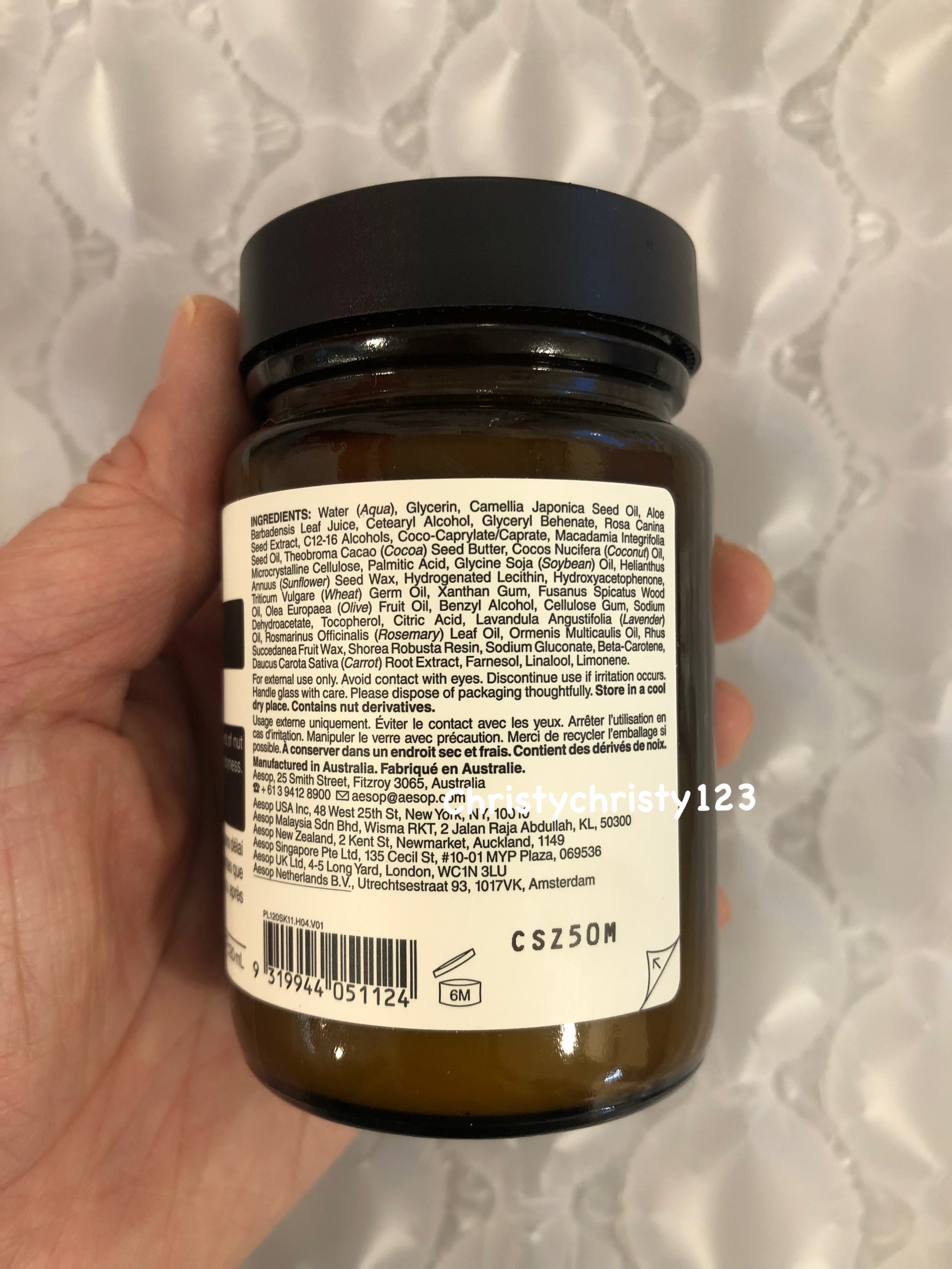  (大樽 120ml) ~Aesop 山茶核仁滋潤面霜 (Aesop Camellia Nut Facial Hydrating Cream)