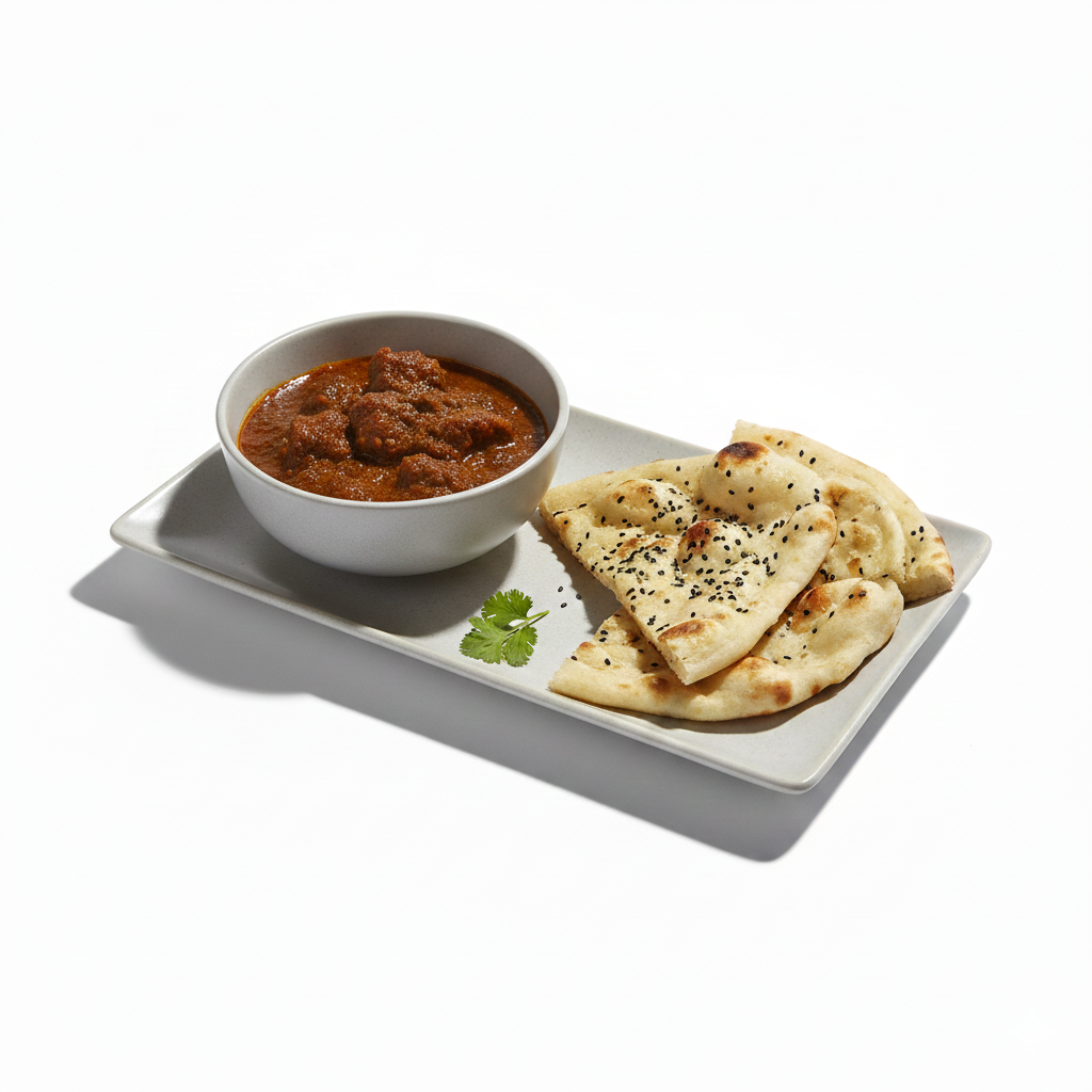 Beef Rendang with Naan Bread Set 巴東咖哩牛套餐