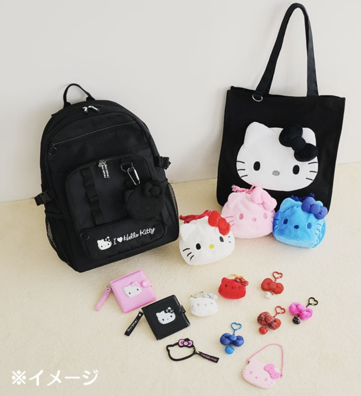 Hello Kitty 臉型毛公仔 爬山扣掛件吊飾 