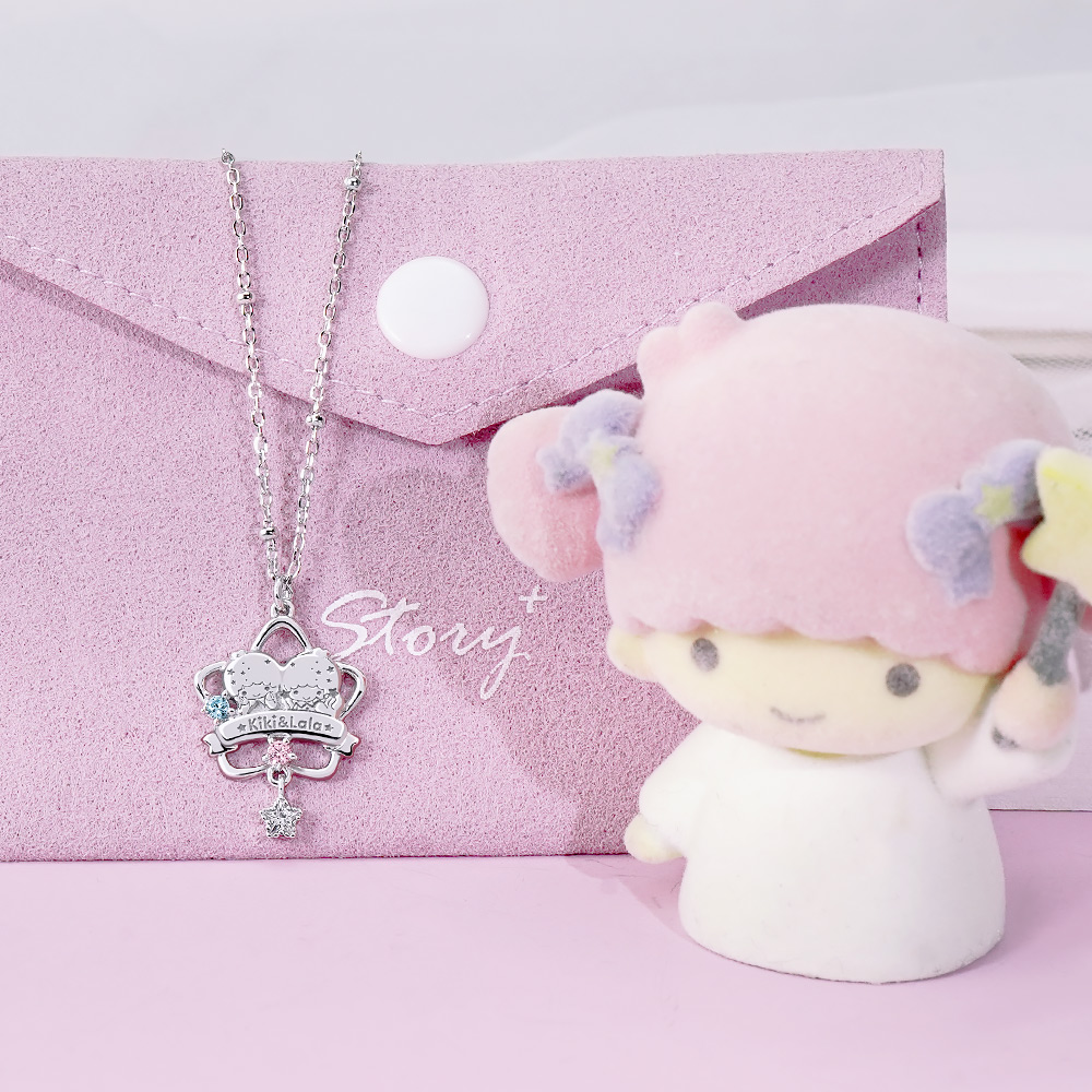 📦訂購 台灣限定 STORY 故事銀飾 X 三麗鷗 Sanrio Little Twin Stars 50th星舞系列 雙子星晶鑽純銀頸鏈