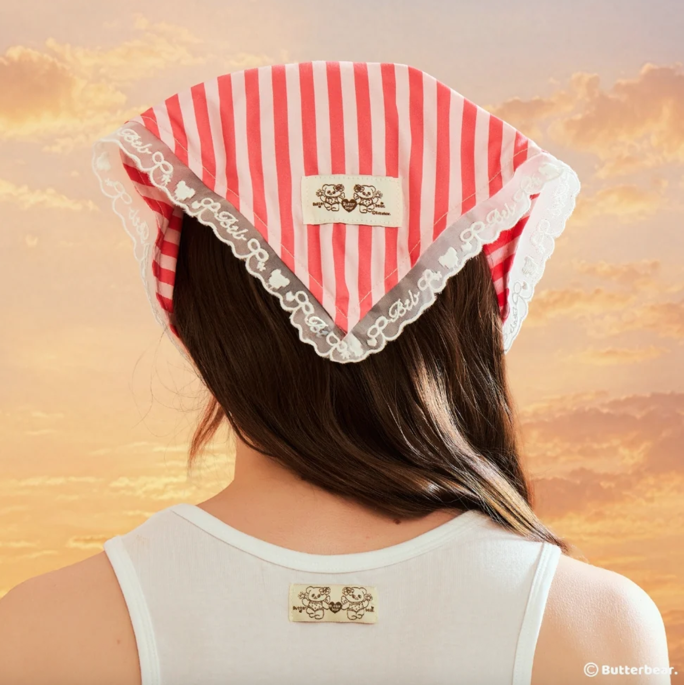 【預訂】泰國 Butter Bear 黃油小熊周邊 Beach Day Hair Scarf