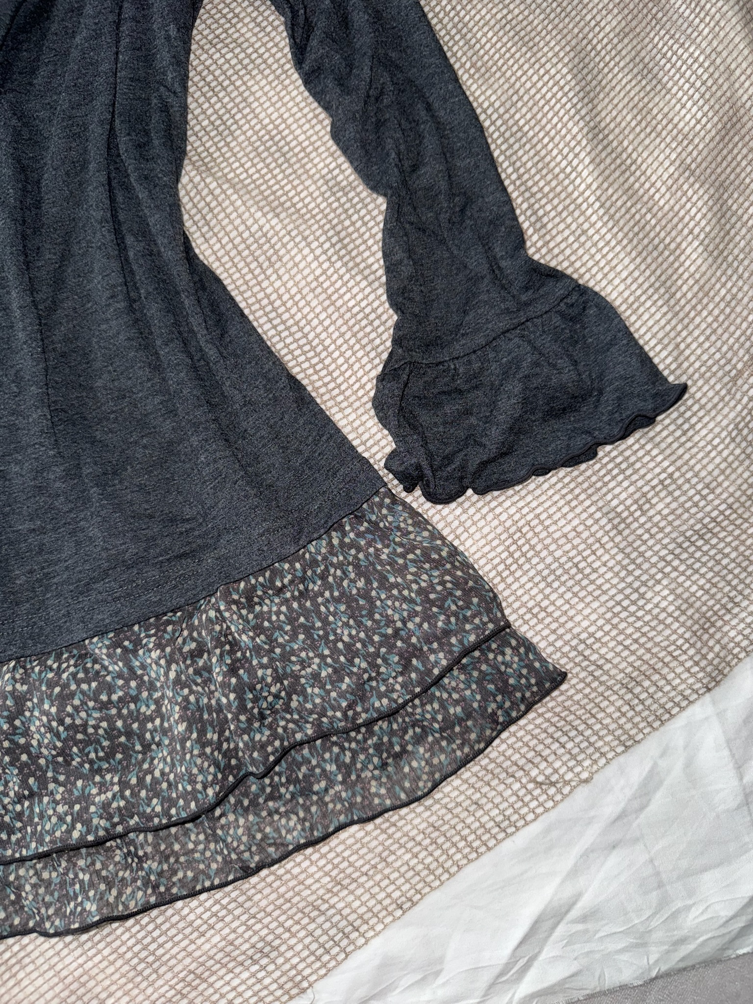 Cowl Neck Floral Patchwork Tunic