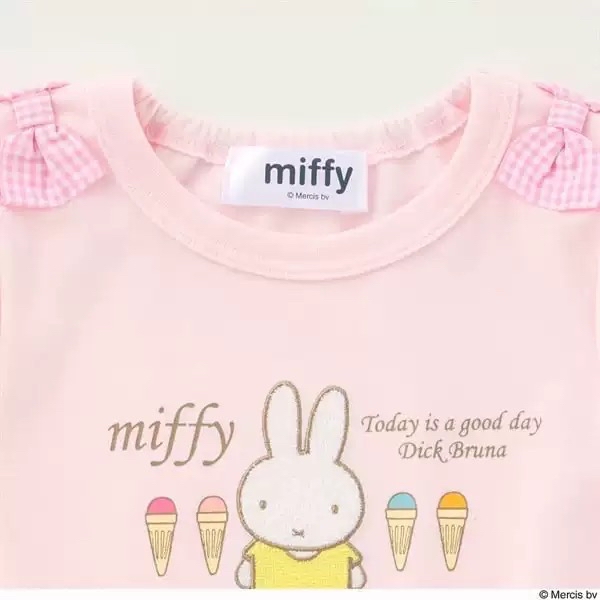 日本Miffy 蝴蝶結袖Tee