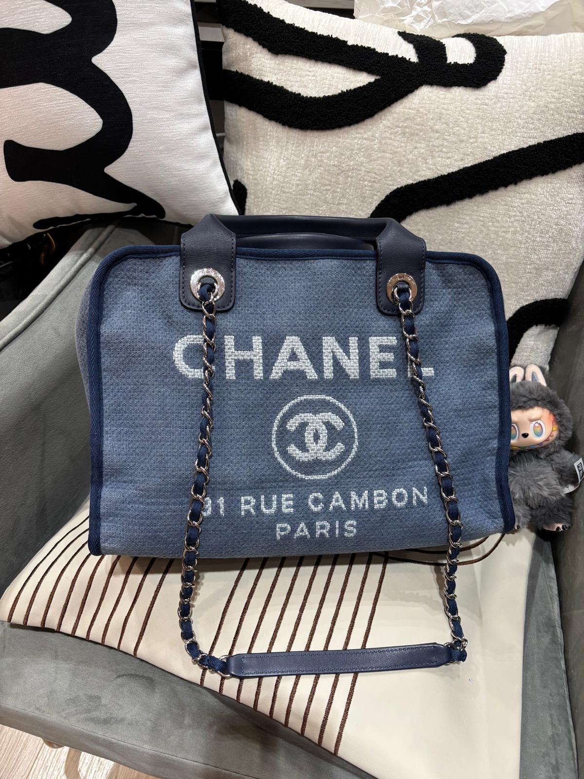Chanel Deauville Boston 2Way Bag 100%Authentic,93%new✅20card✅dust bag 