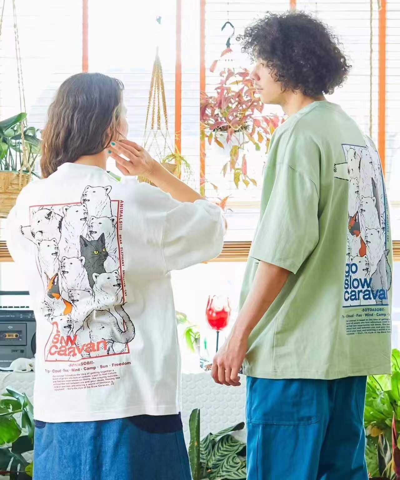 預訂 go slow caravan 15週年限定款動物圖案短袖Tee [貨號26A450]