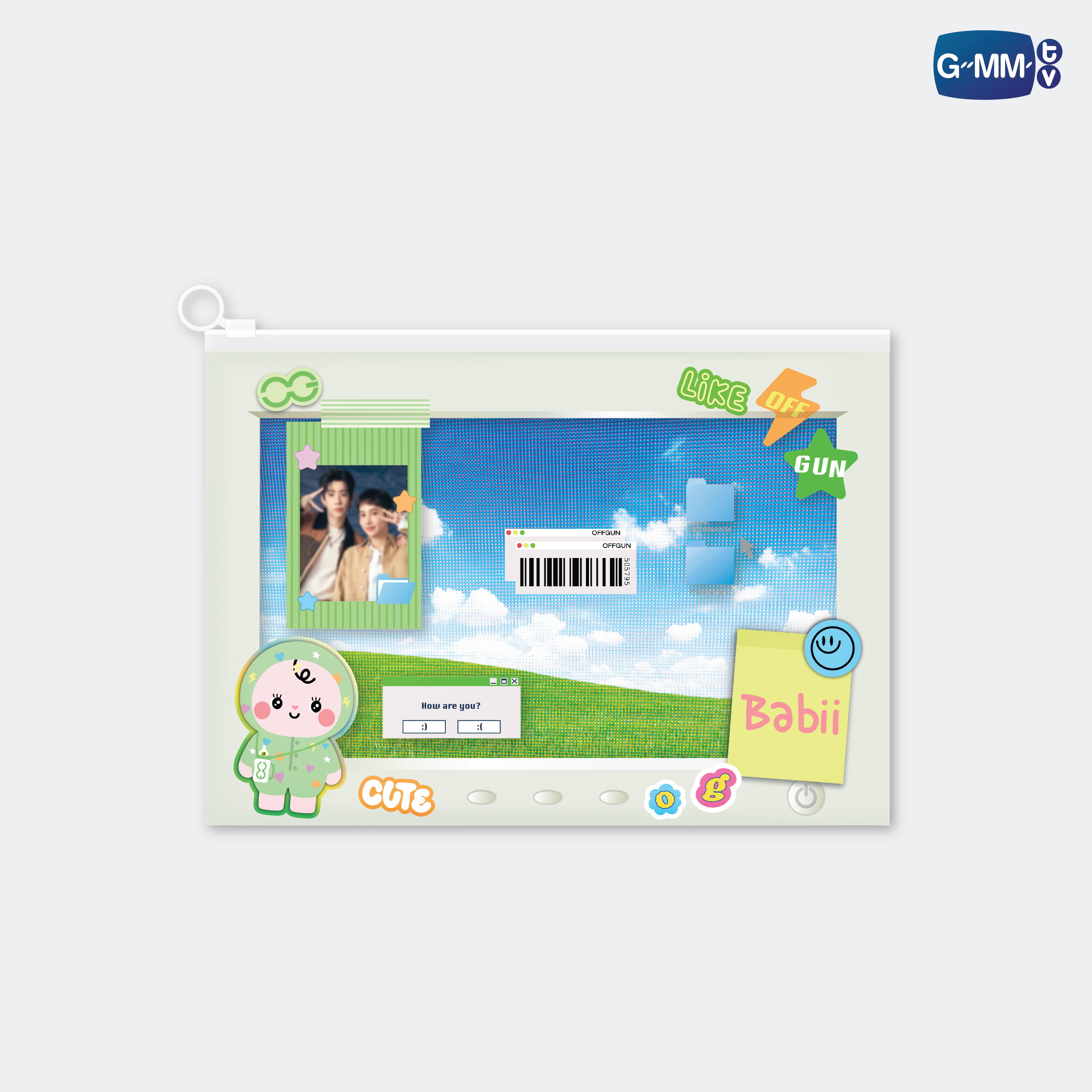 BABII CHARACTER POCKET ZIP FOLDER