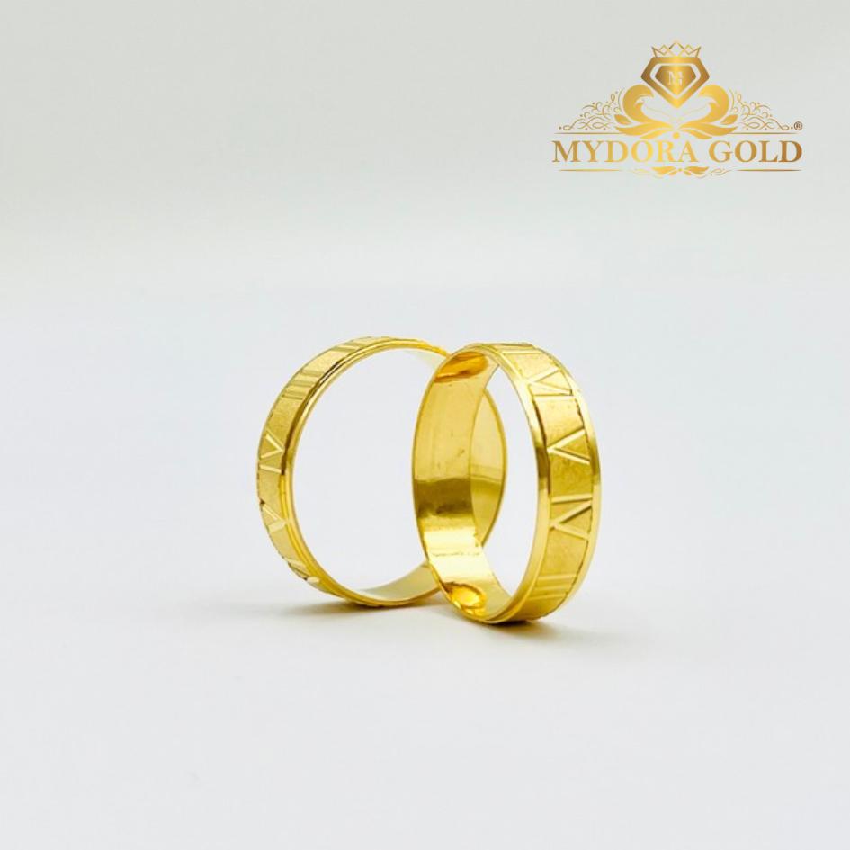 MYDORA Cincin Belah Rotan Roman Padu l EMAS 916/22K