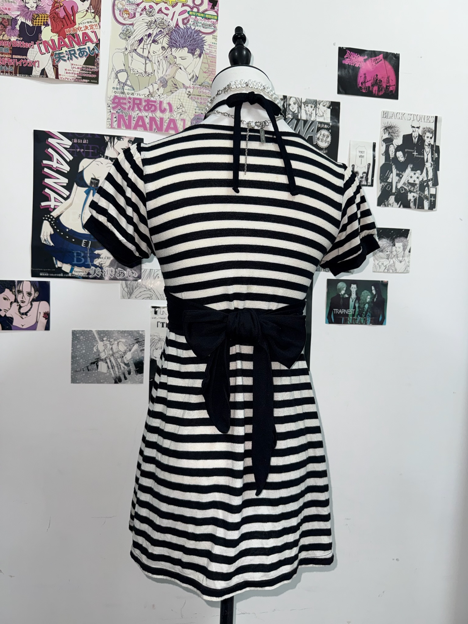 Criss-Cross Neck 2-in-1 Striped Dress