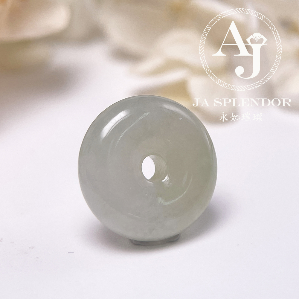 JN-479 天然翡翠A玉 冰潤雪梨黃小平安扣