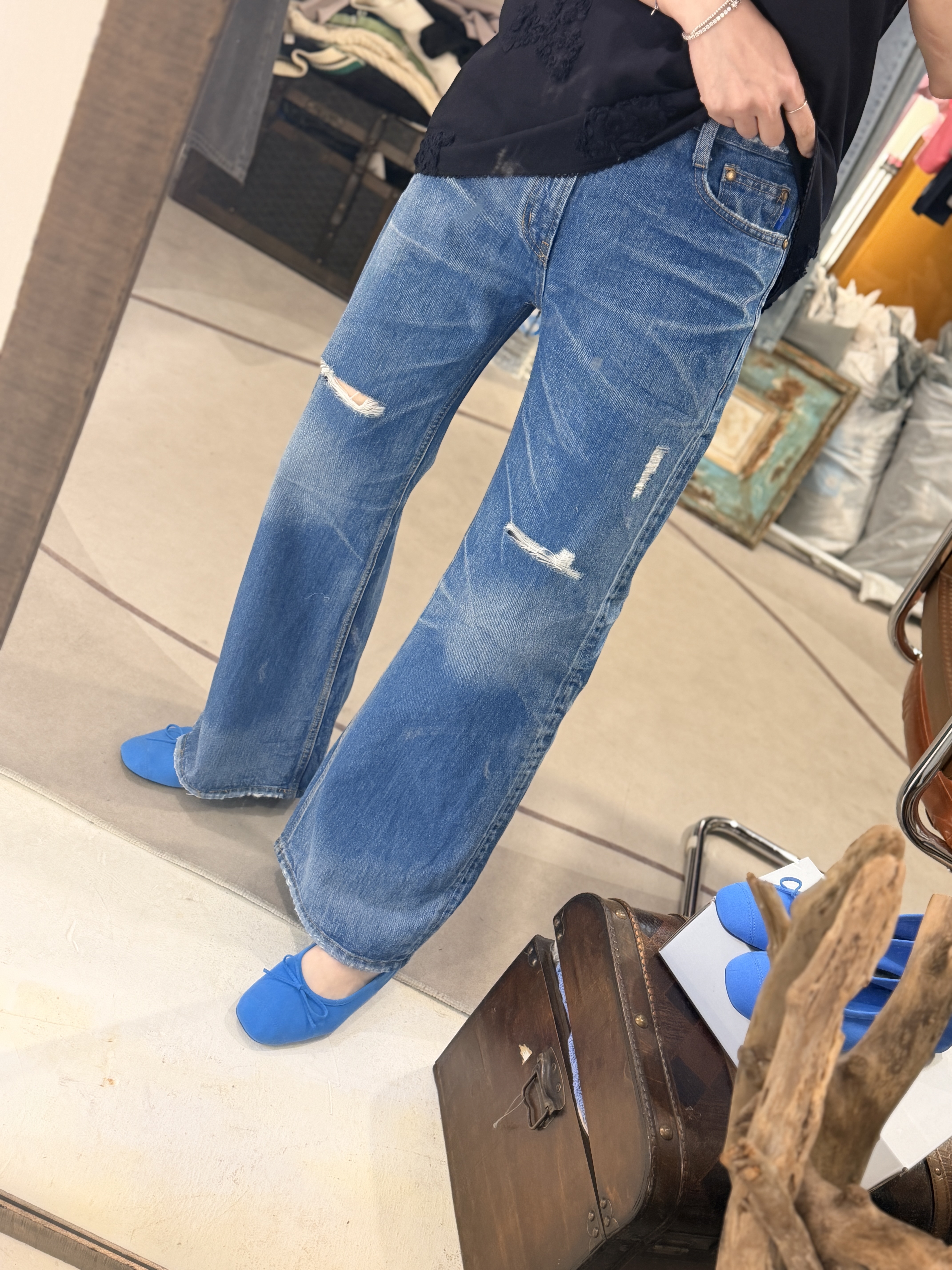 Damaged jeans