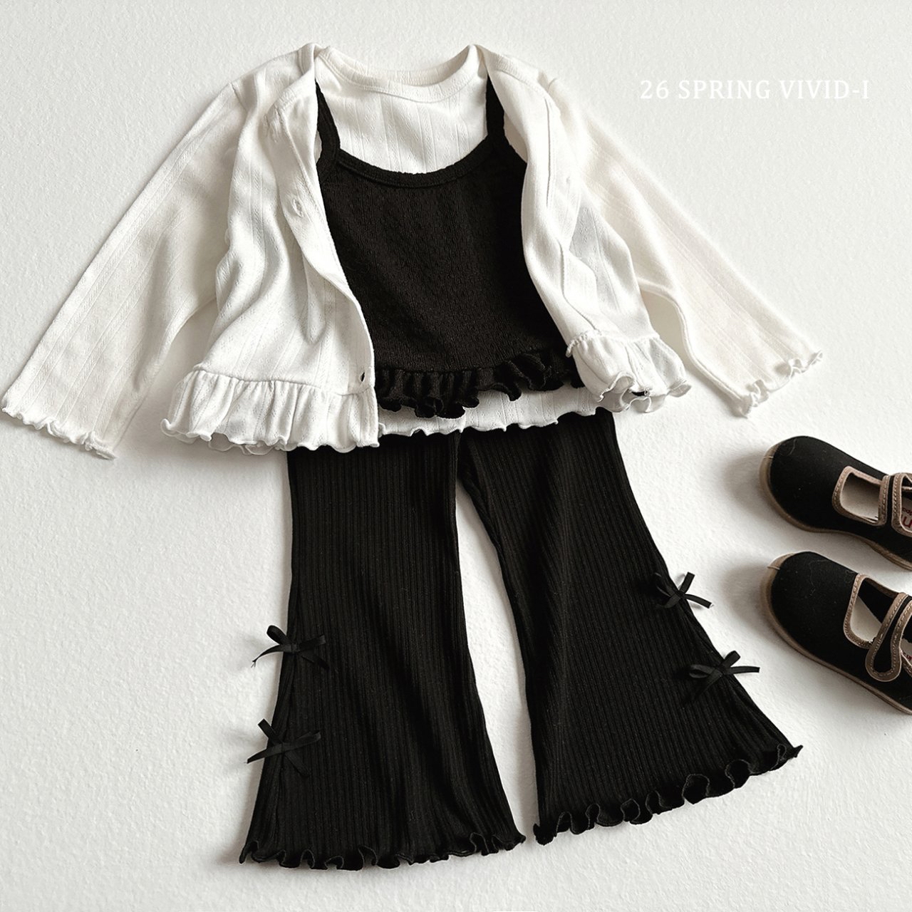 🌸預訂 韓國直送🌸🇰🇷VIVIDI四色荷葉邊針織吊帶胸衣