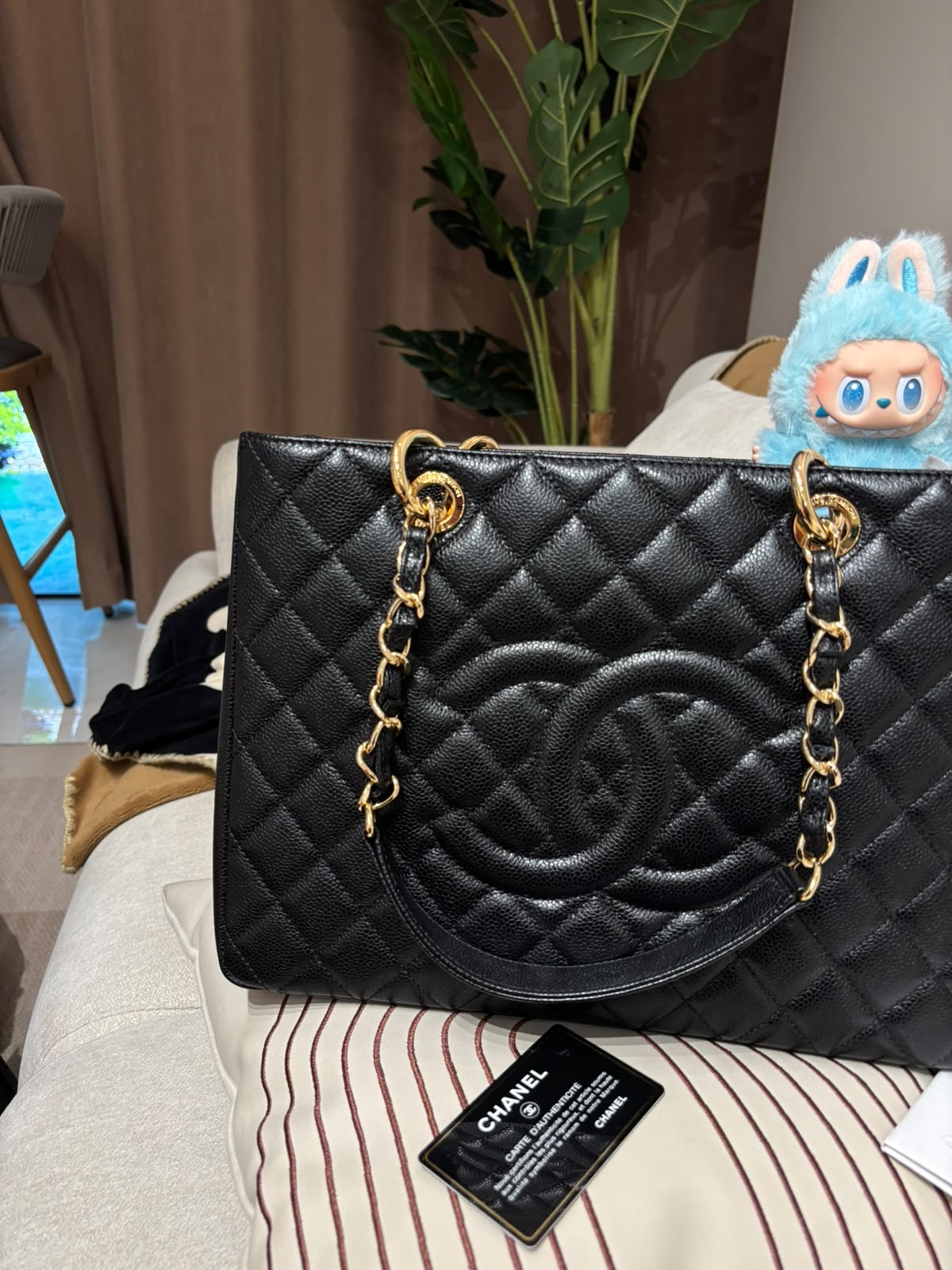 未使用品 Chanel GST Tote Bag 黑色荔枝牛皮金鏈 100%Authentic, unused未使用品 ✅收據✅20card✅Dust bag✅Box