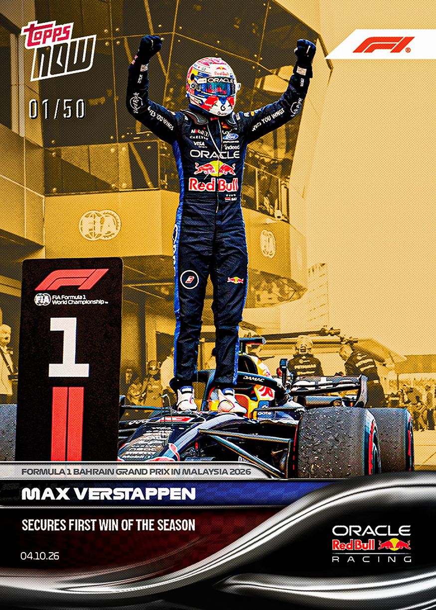 Max Verstappen - 2026 F1 Topps NOW® #64 Bahrain GP in Malaysia 贏車卡【團購】