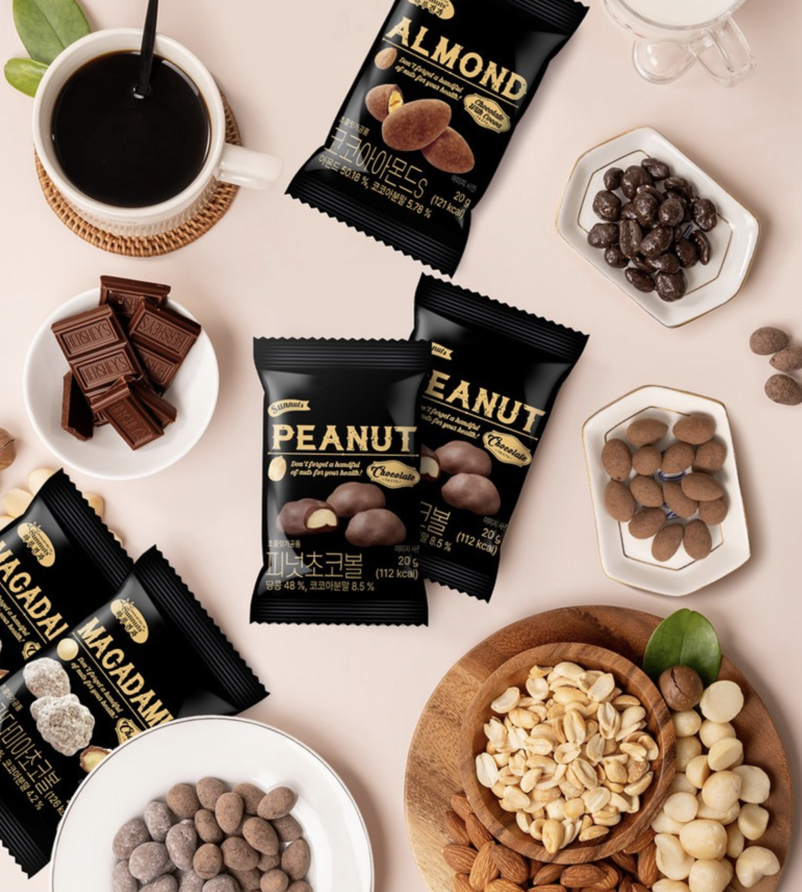 韓國 Sunnuts 朱古力夏威夷果仁 10包/ 套｜Chocolate Macadamia