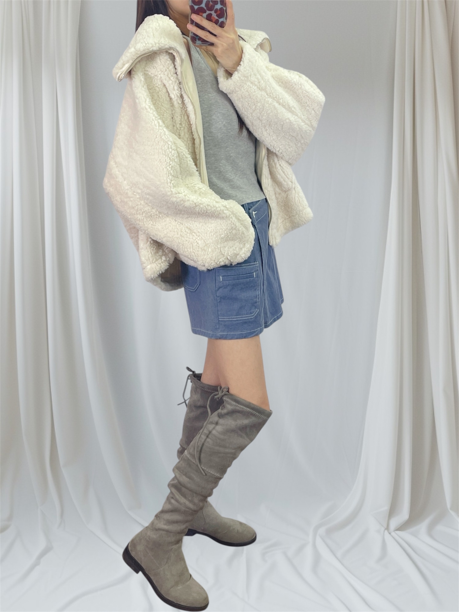 K5535 鬆身款羊羔毛褸