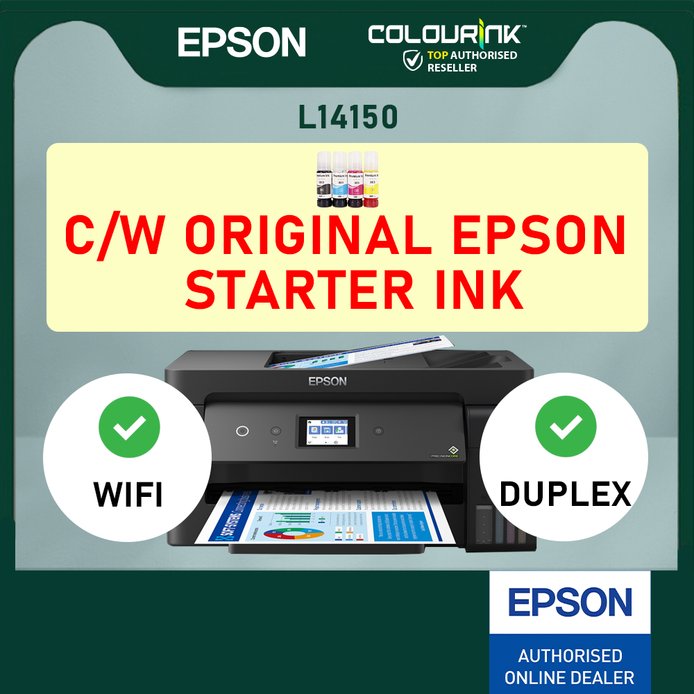 Epson EcoTank L14150 A3 Colour Refill Ink Tank All-in-One Printer Wi-Fi Duplex Network ADF Similar T4500dw IX6700 7110