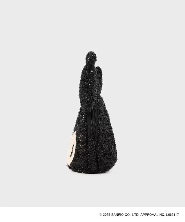 日本服裝品牌-OPAQUE.CLIP X MELODY KUROMI 閃閃斜孭袋/化妝袋