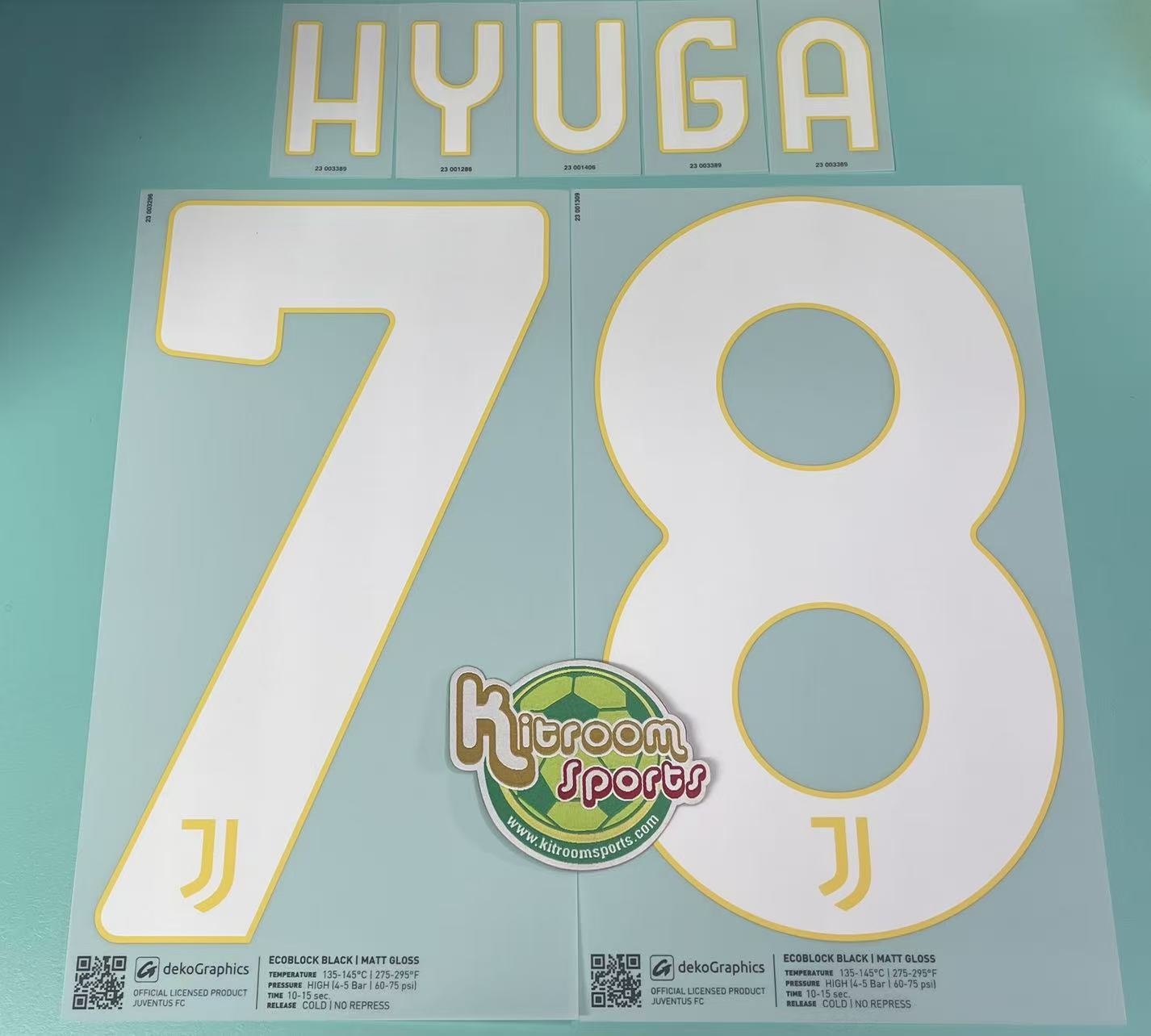 2023-24 Juventus Home Nameset #78 HYUGA