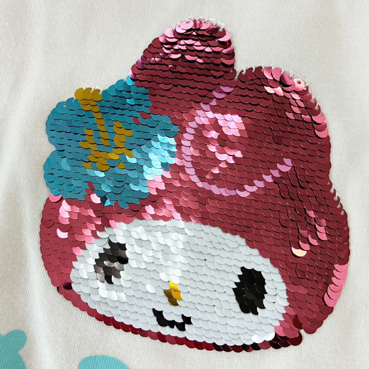 🆕【⭐訂購⭐】  日本直送🌀#Sanrio 閃閃珠片荷葉袖 tee🌀[PLDA-0026] [260417]