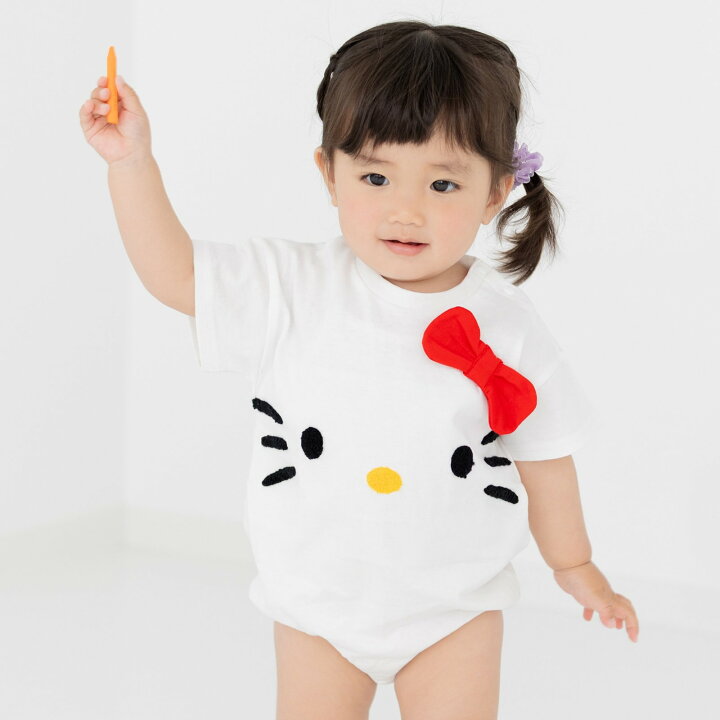 🇯🇵預訂 日本直送🇯🇵Sanrio系列四色面部刺繡絲帶耳朵短袖包屁衣