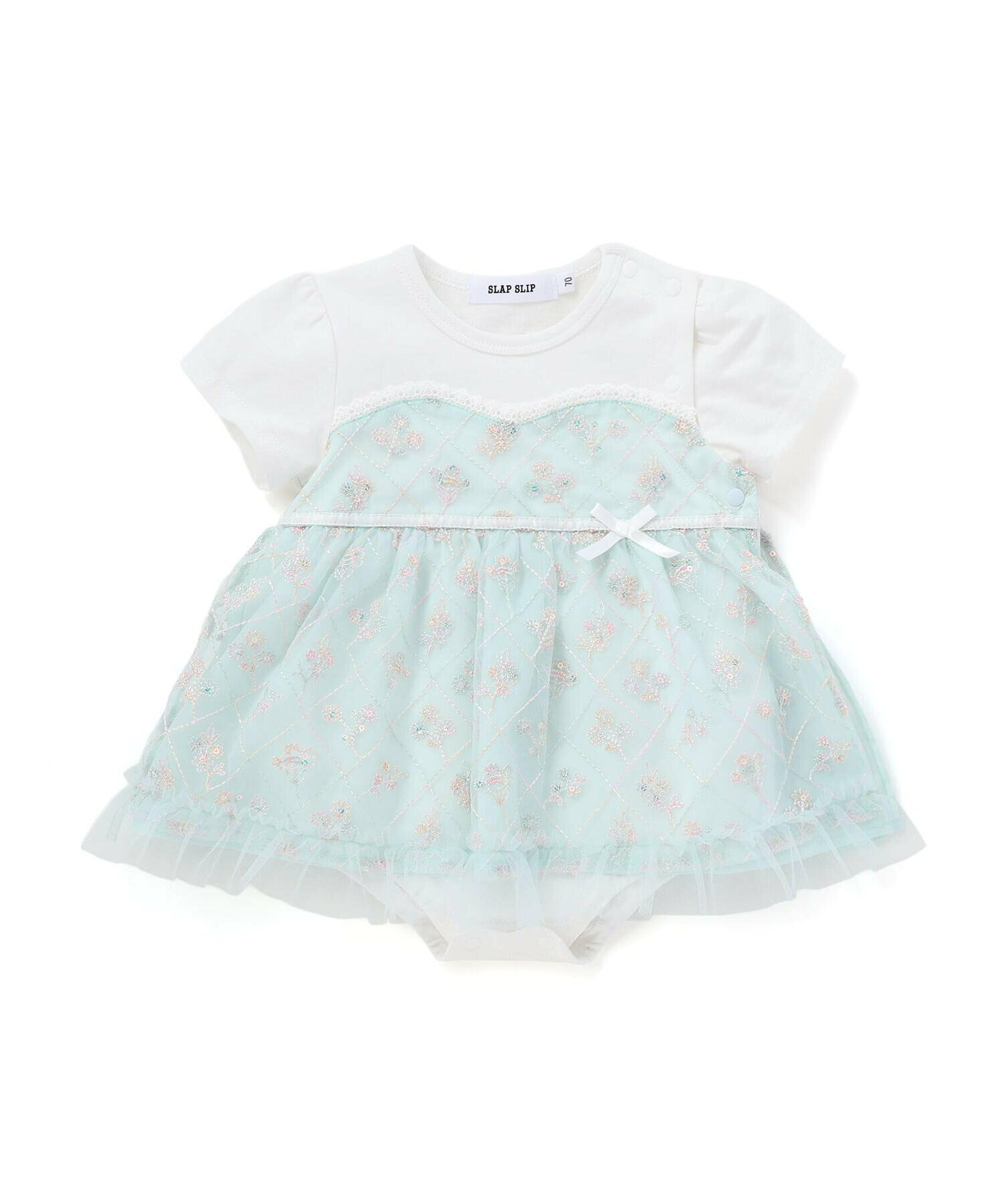 🇯🇵預訂 日本直送🇯🇵Slap Slip Baby兩色胸衣式花卉薄紗短袖包屁裙