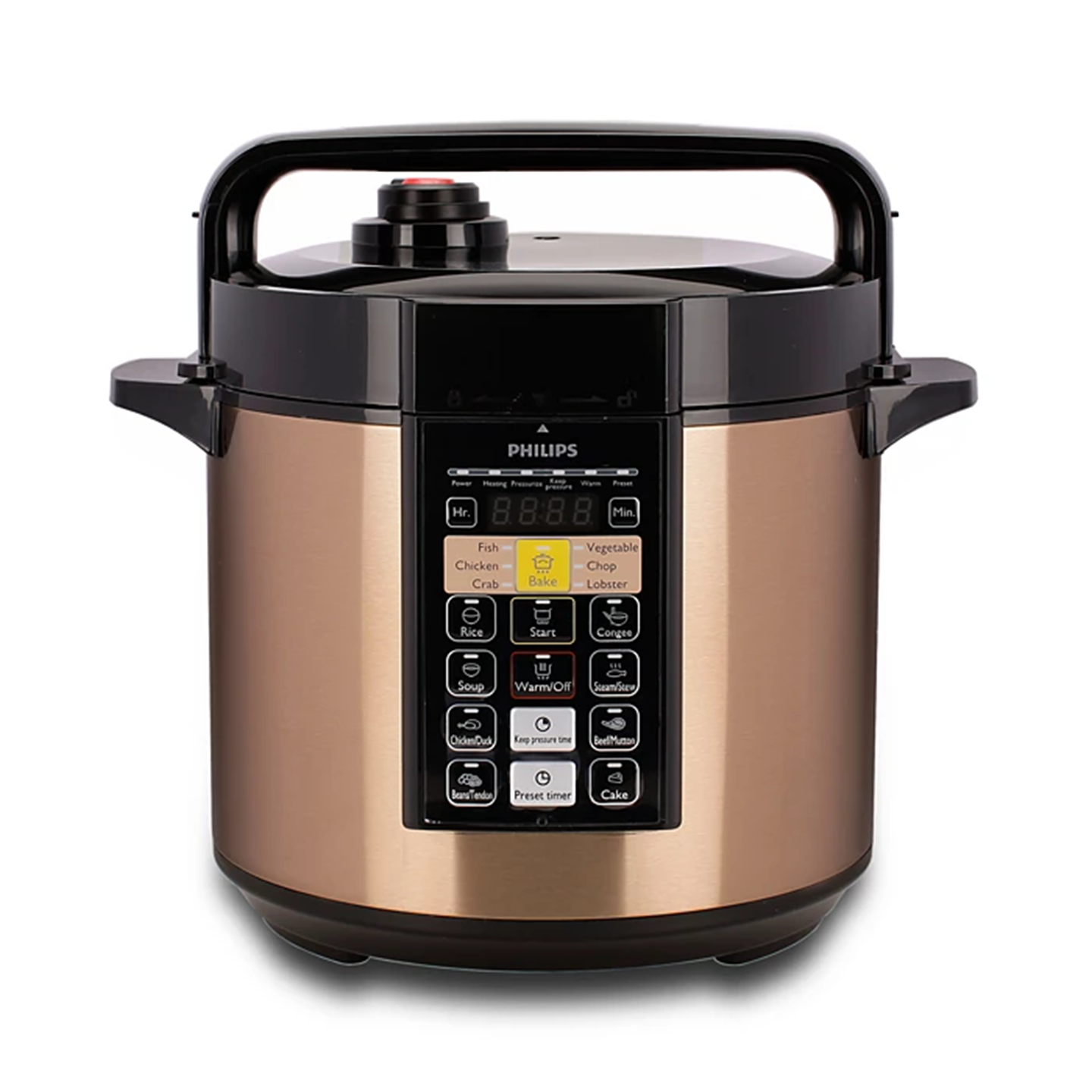 Philips Pressure Cooker (6 Liters) with 14 Preset Cooking Menu HD2139/60