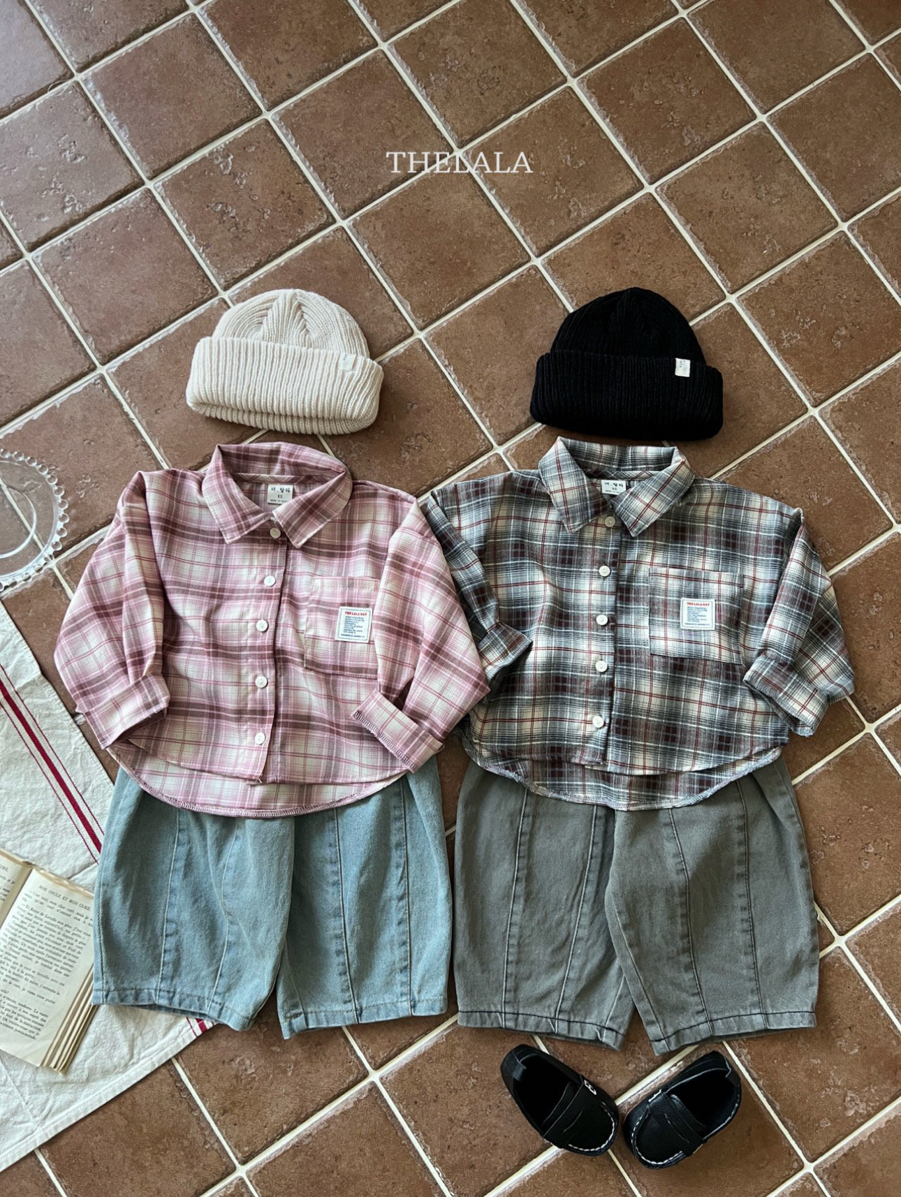 🌸預訂 韓國直送🌸🇰🇷THELALA兩色洗水闊腳直筒牛仔褲