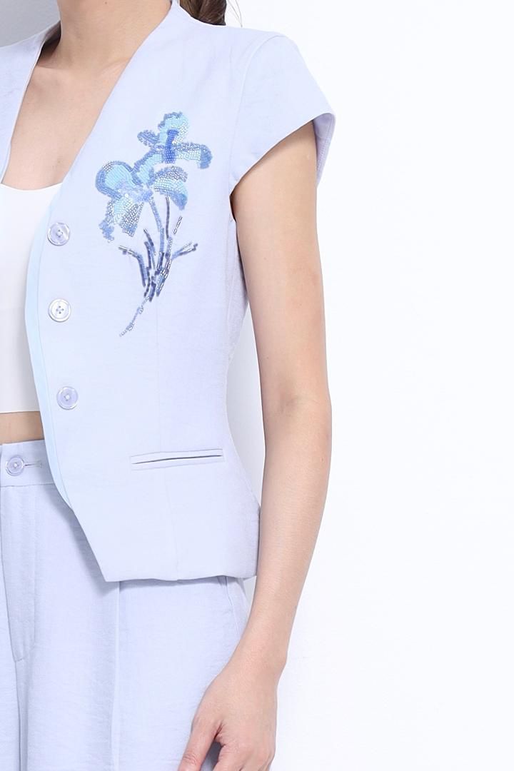 独家双色秀珠上衣 2669