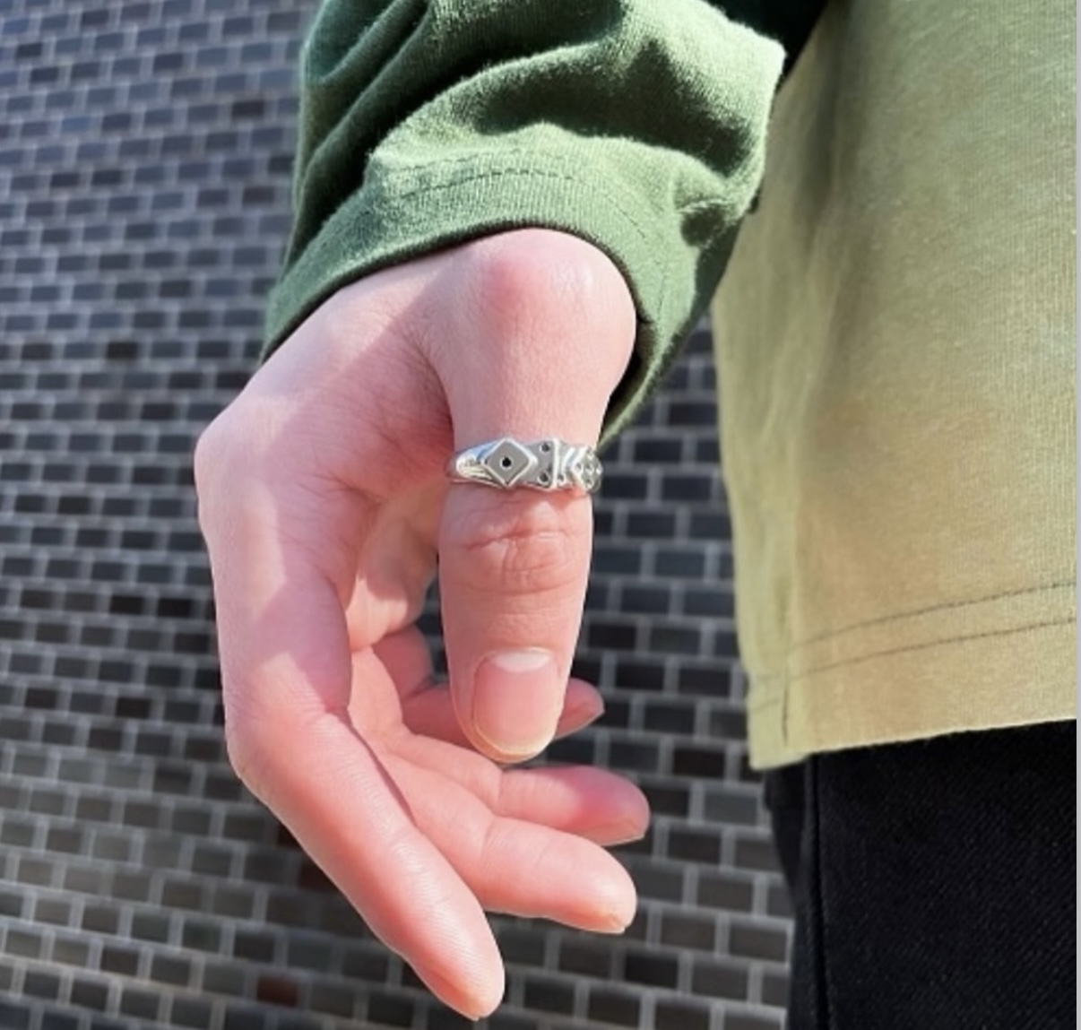 Mollive Heavry OZ GAMBLER DICE RING SV925