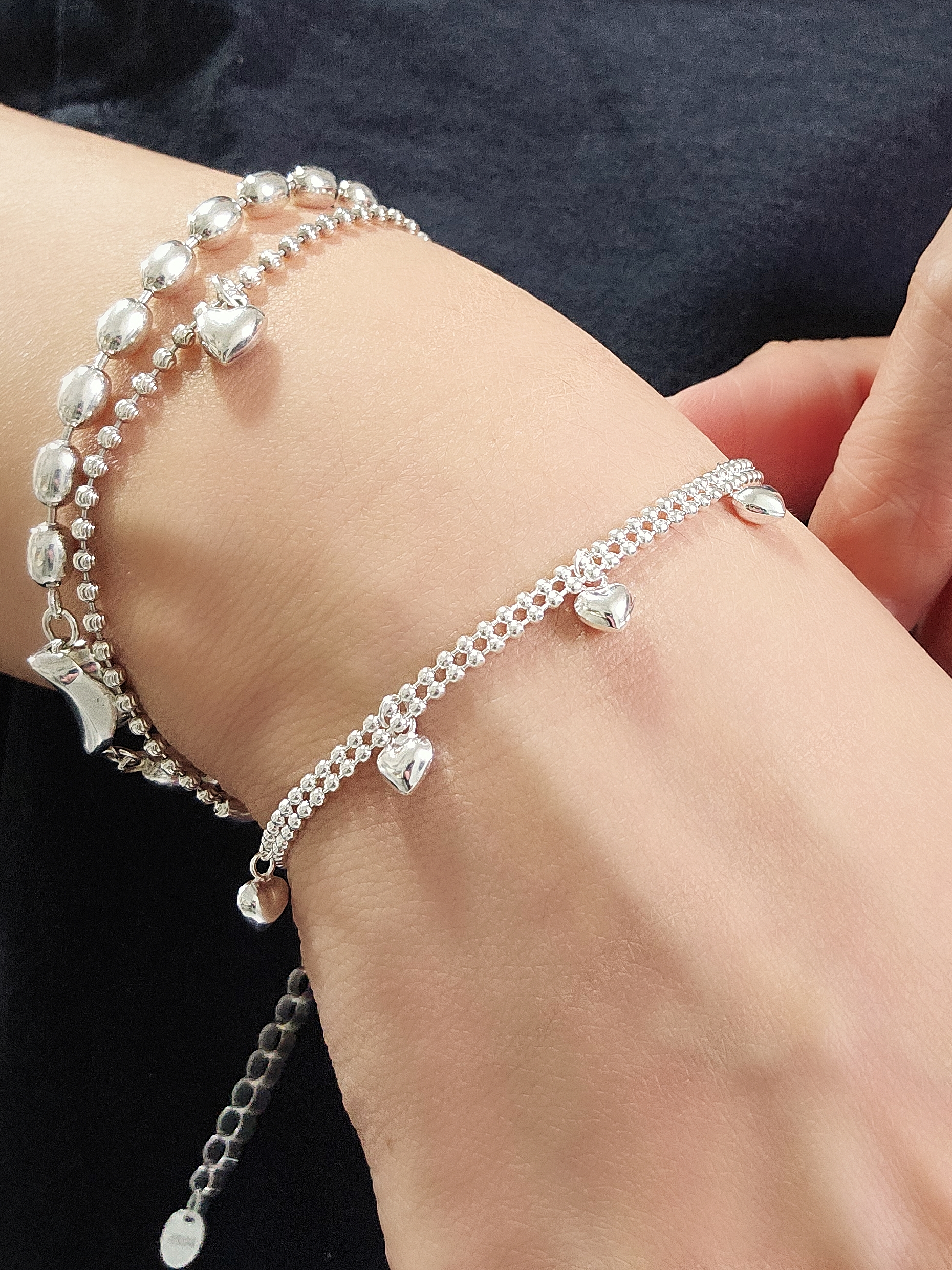 S925 -EB0126 Heart Charm Bracelet