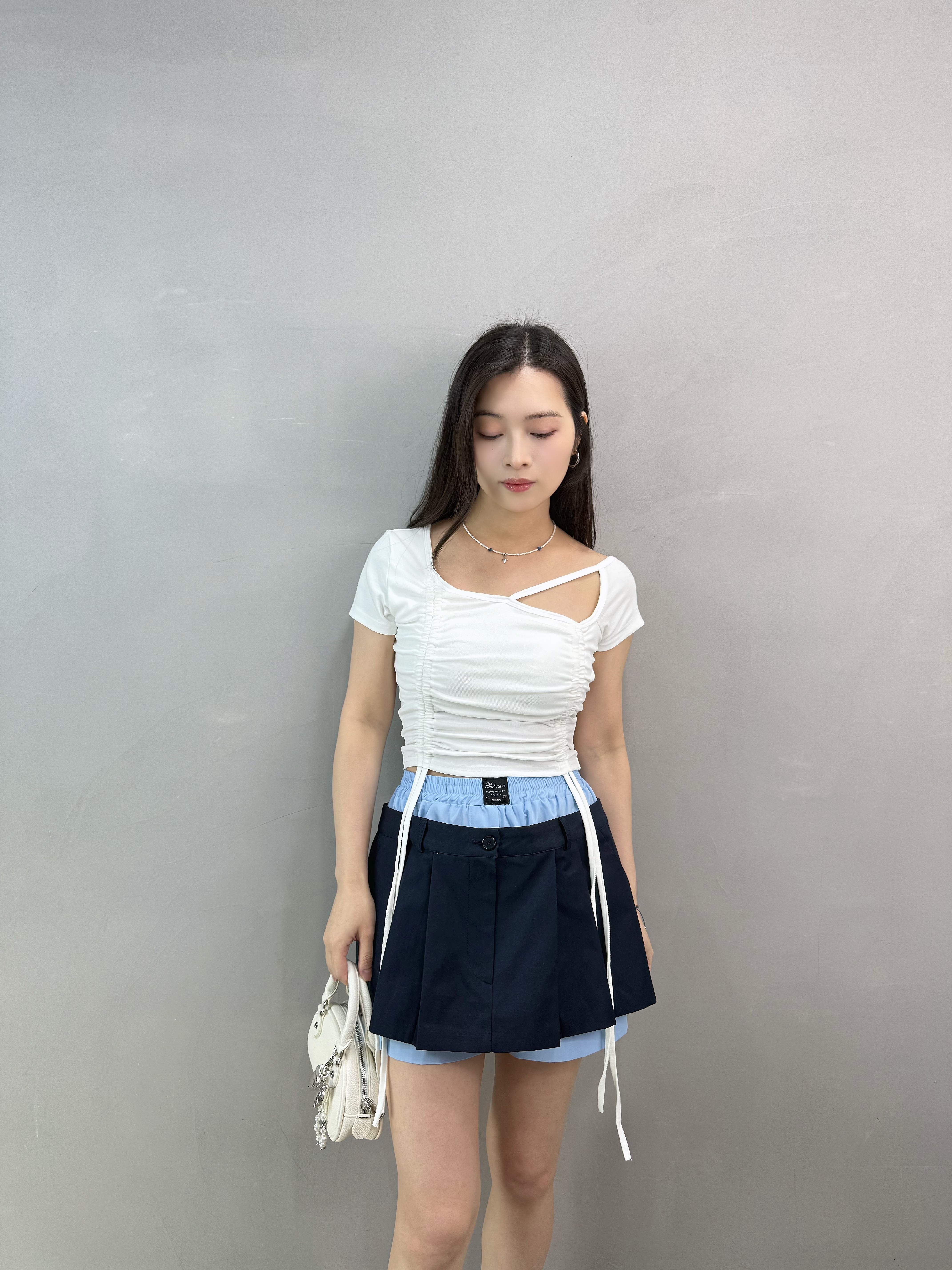 W60 設計感束繩Bra Top Tee