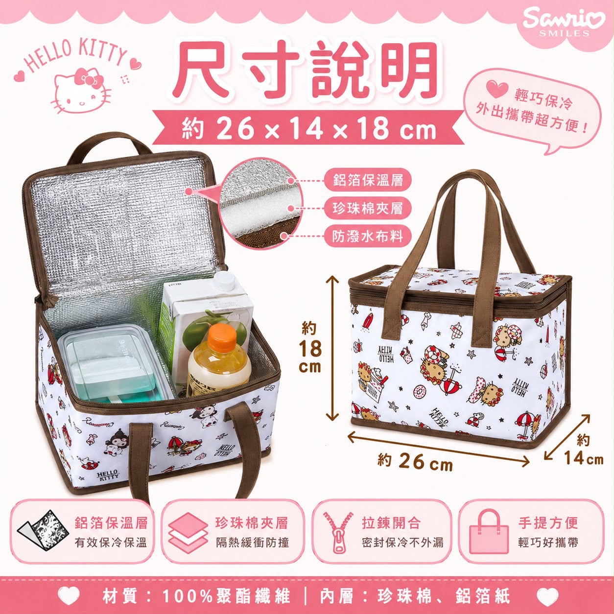 Sanrio 三麗鷗輕巧保冷提袋【台灣正版授權】