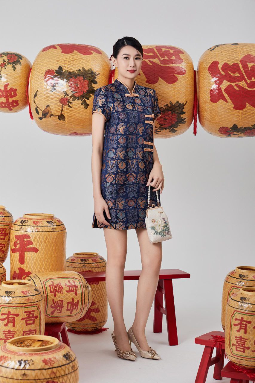 宽松旗袍连身裙 2116