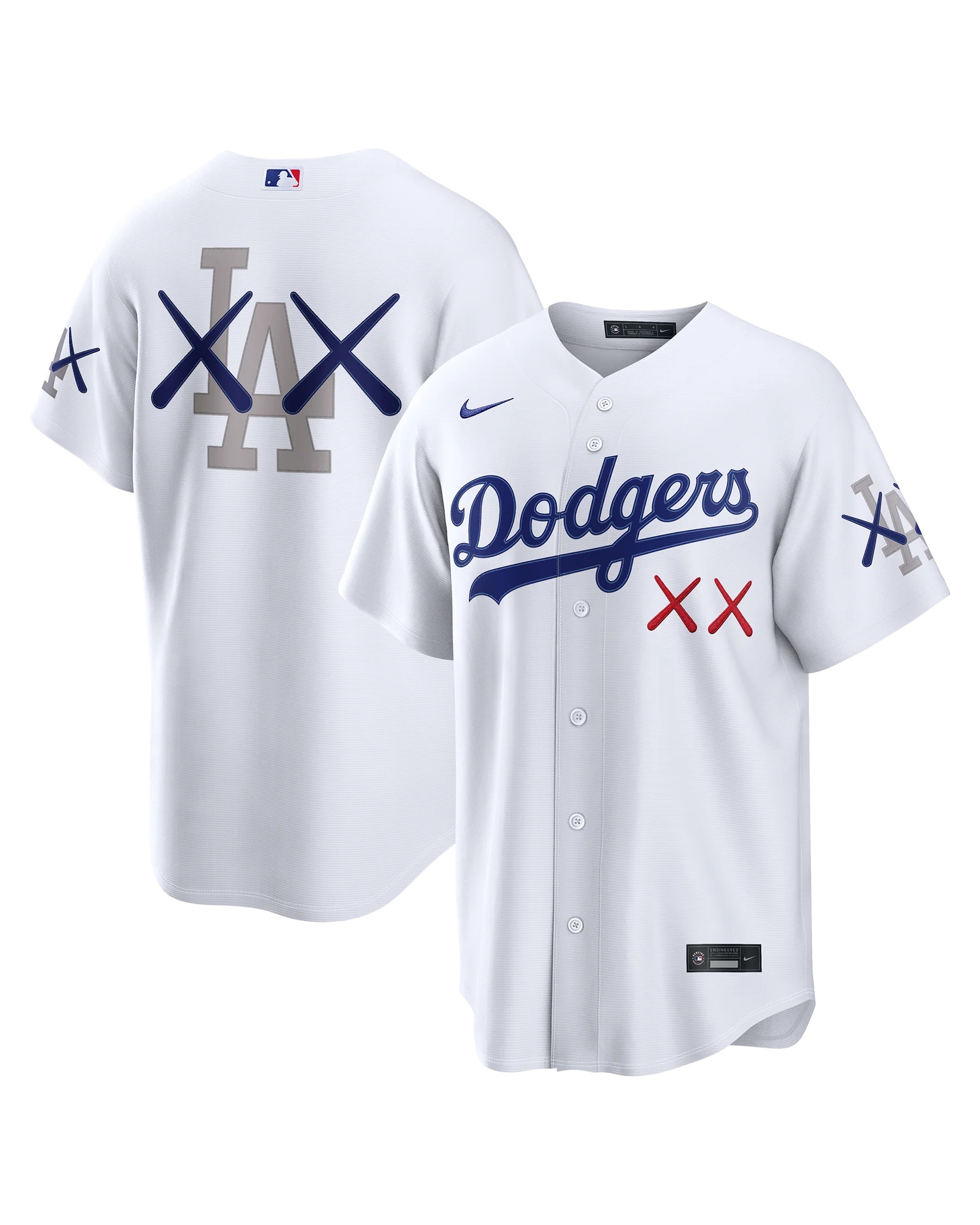 KAWS X Nike MLB Stadium Jersey Los Angeles Dodgers Mens