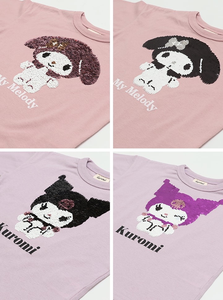 🆕【⭐訂購⭐】🇯🇵日本直送 🌀#Sanrio 閃閃珠片長袖 tee 🌀[PLHA-0050] [260907]