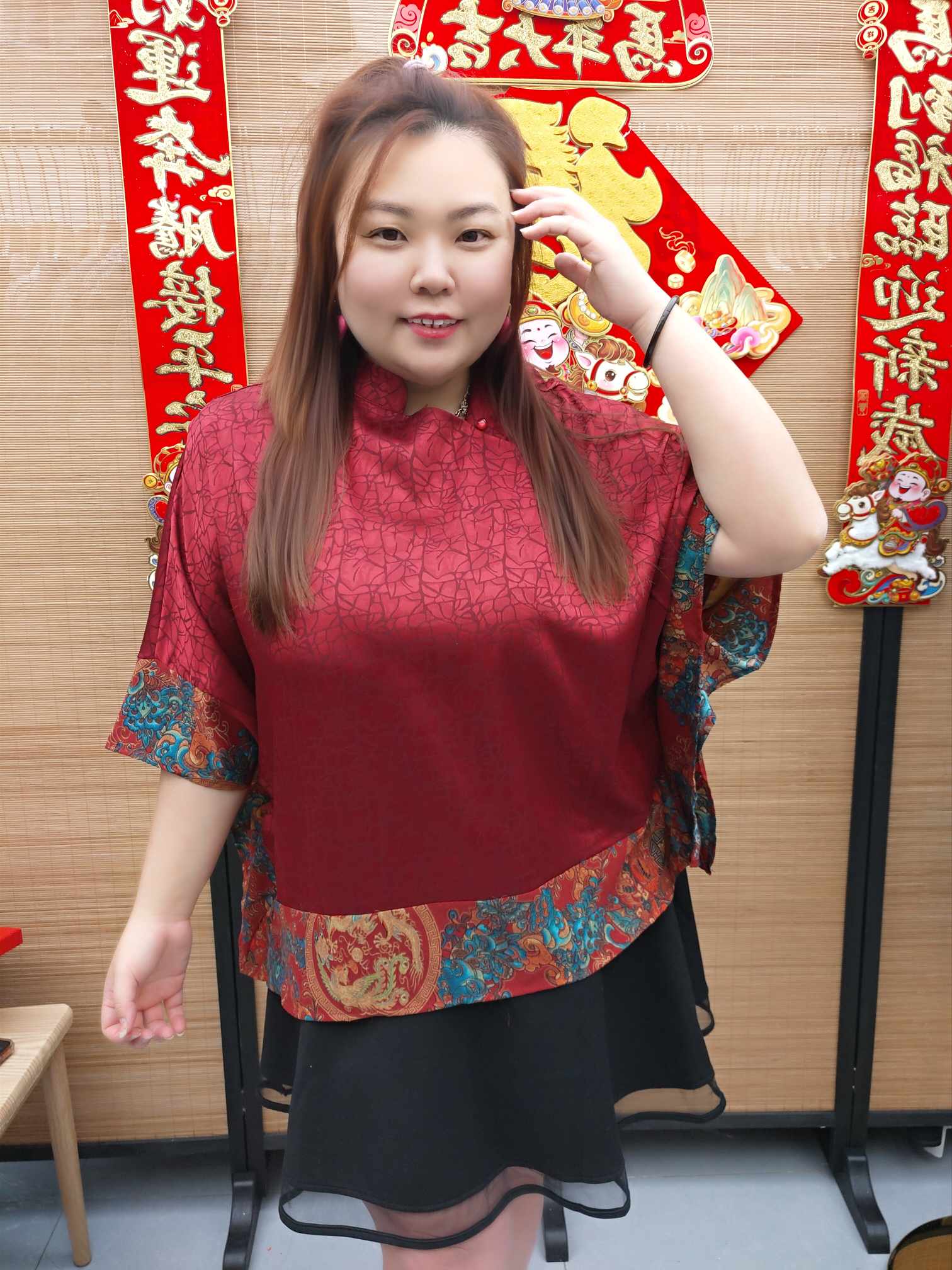 DDG11 新中式印花设计上衣