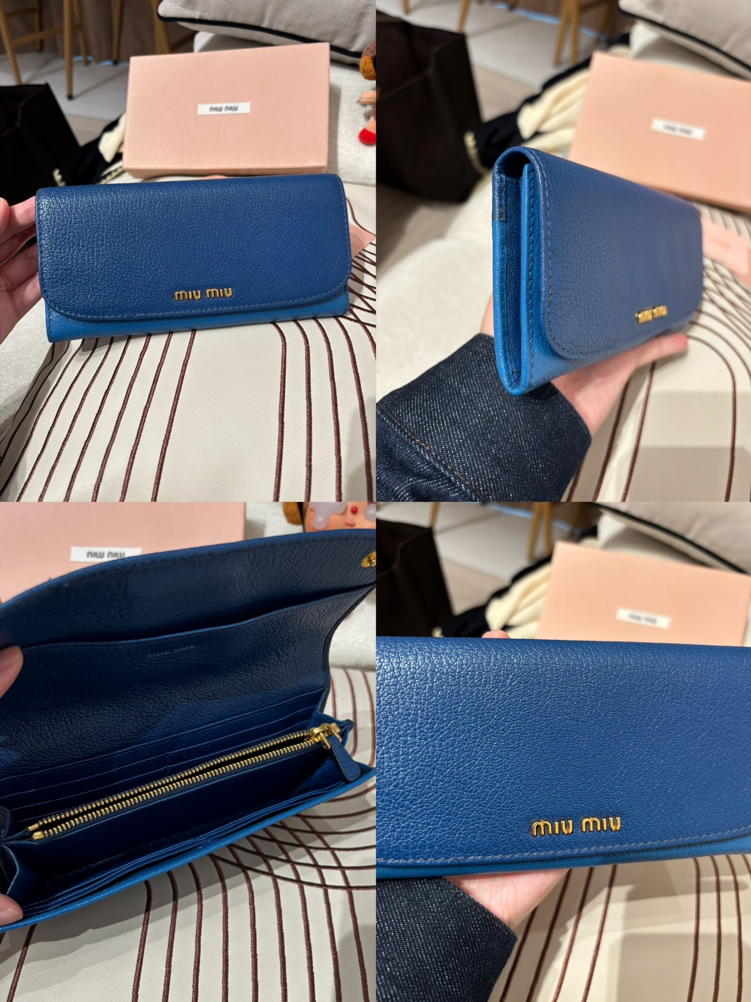 Miu Miu long wallet 100%Authentic ,95%new ✅ certificate ✅box 