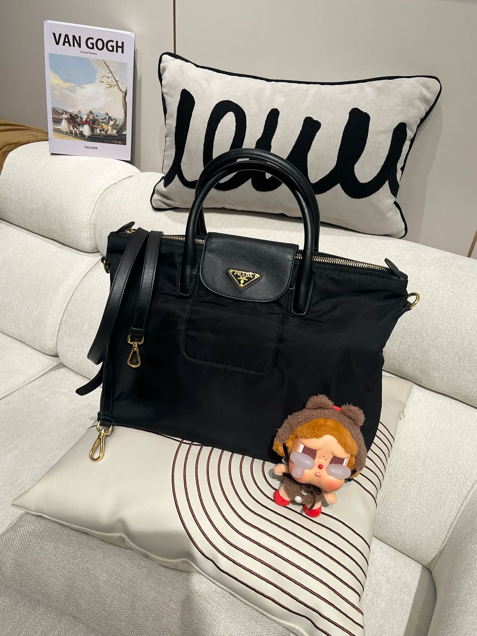 Prada nylon 2way bag  100%Authentic,95%new✅塵袋 