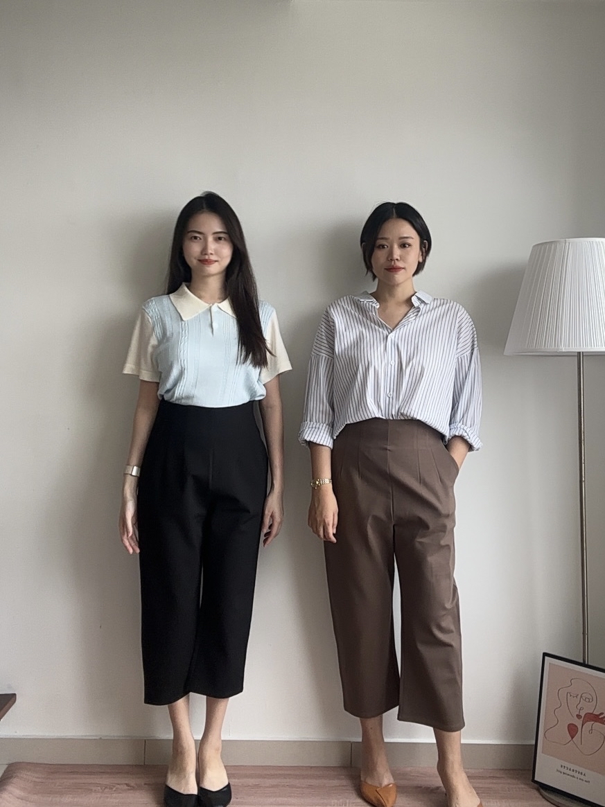 S1963 Cropped Straight Pants - 3 Colors 