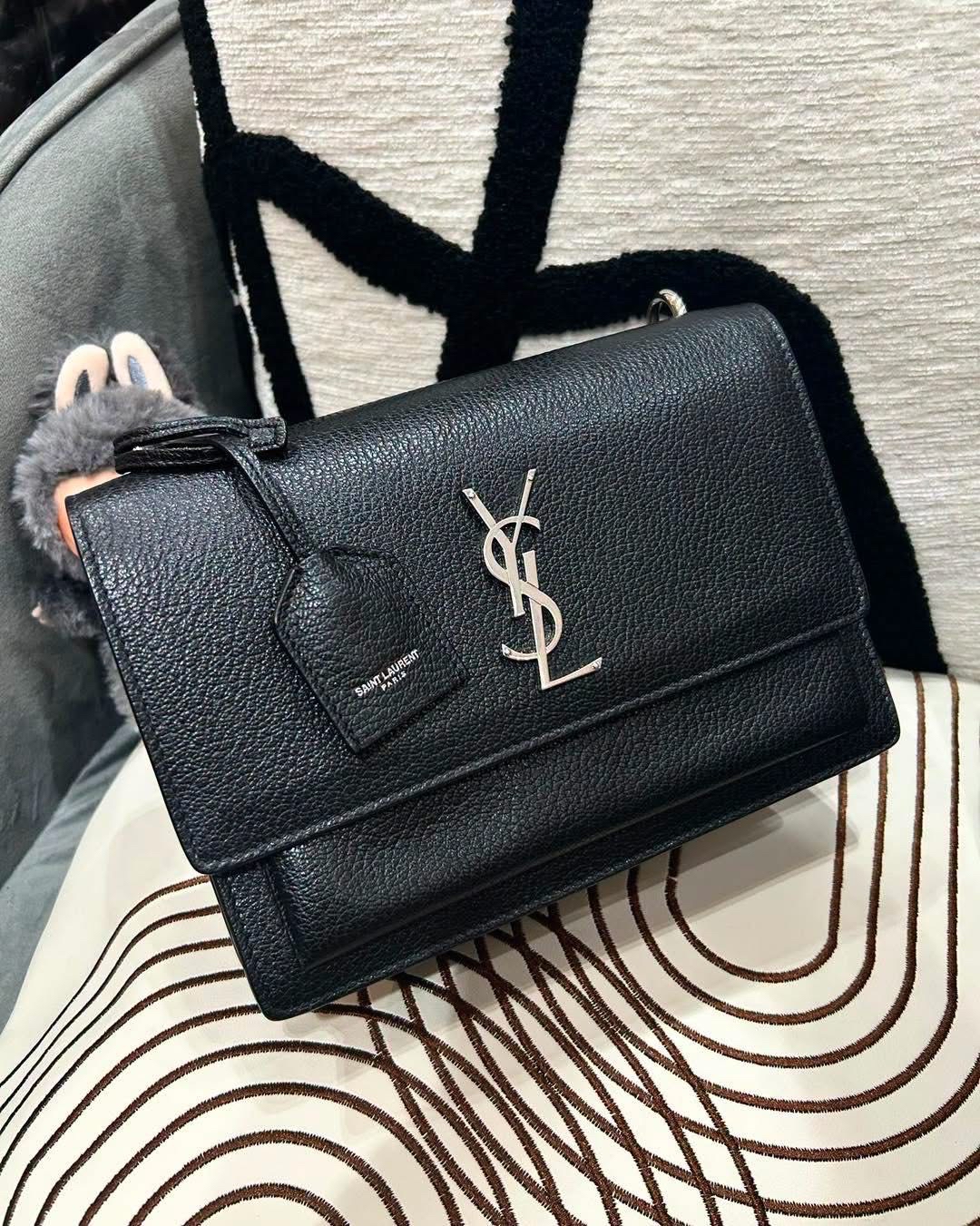YSL Saint Laurent sunset medium calfskin bag 100%Authentic,95%new ✅dust bag