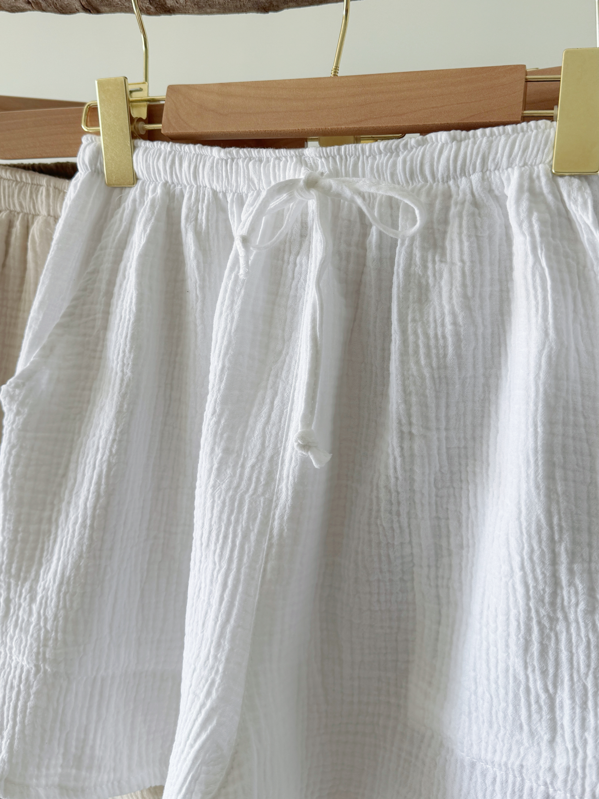 森系简约纯棉短裤