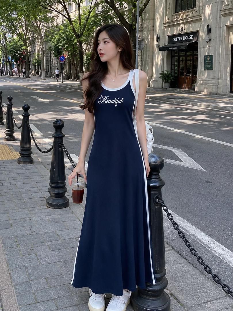 A031145 Slim Fit Sporty Maxi Dress