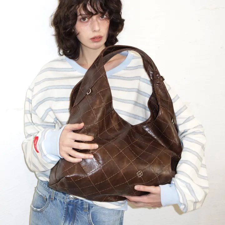 [HEEARI] Margot Leather Qualting Shoulder Bag (3種)