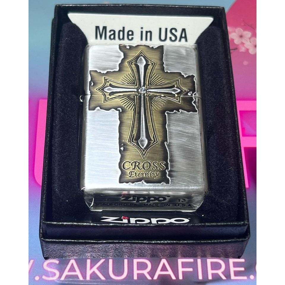 🔥ZIPPO🔥-2013年-日版-克羅心-Cross-Eternity-水晶大| Sakura Fire 精品屋