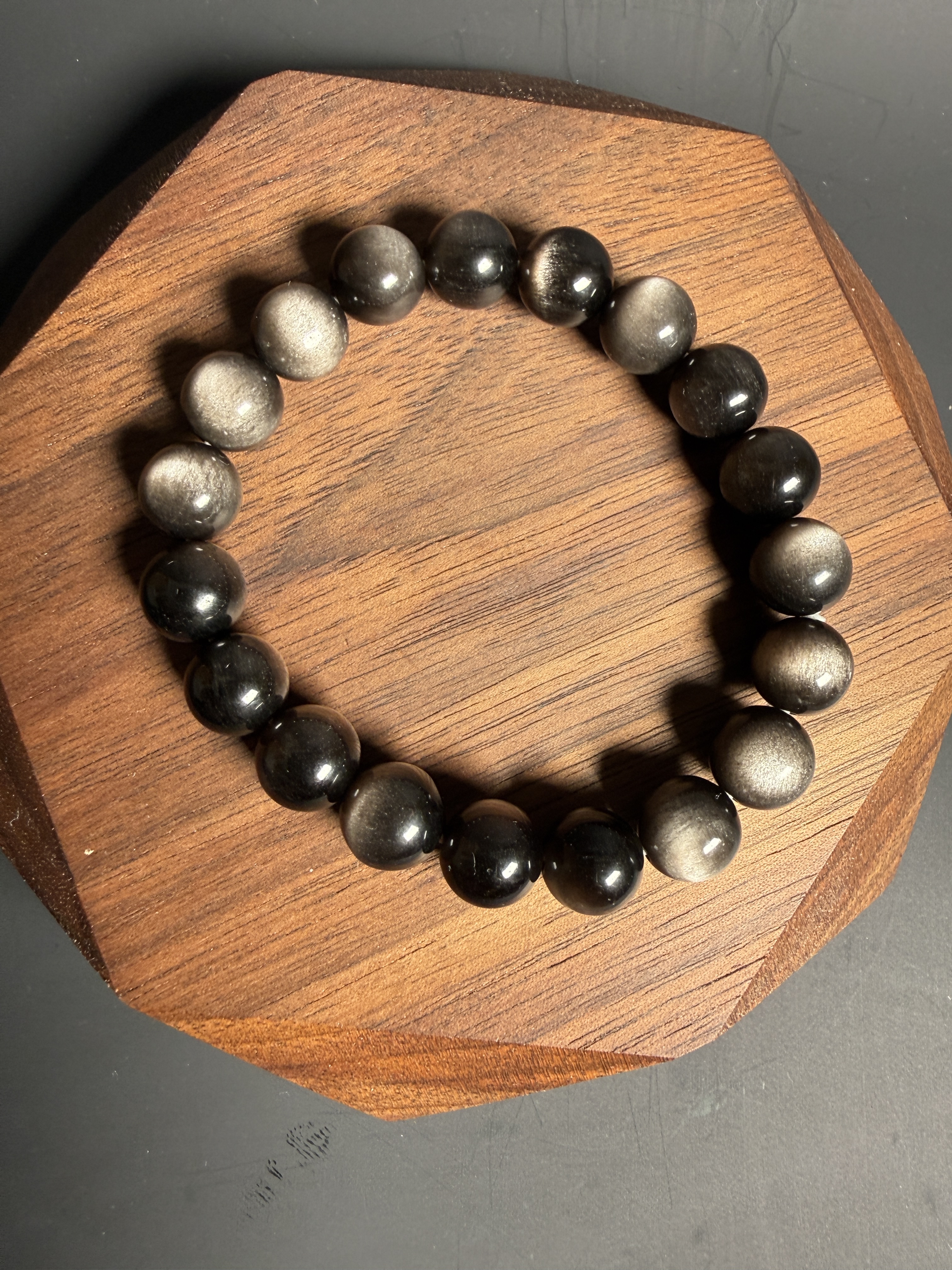 銀曜石手串 (10mm) (option 1)