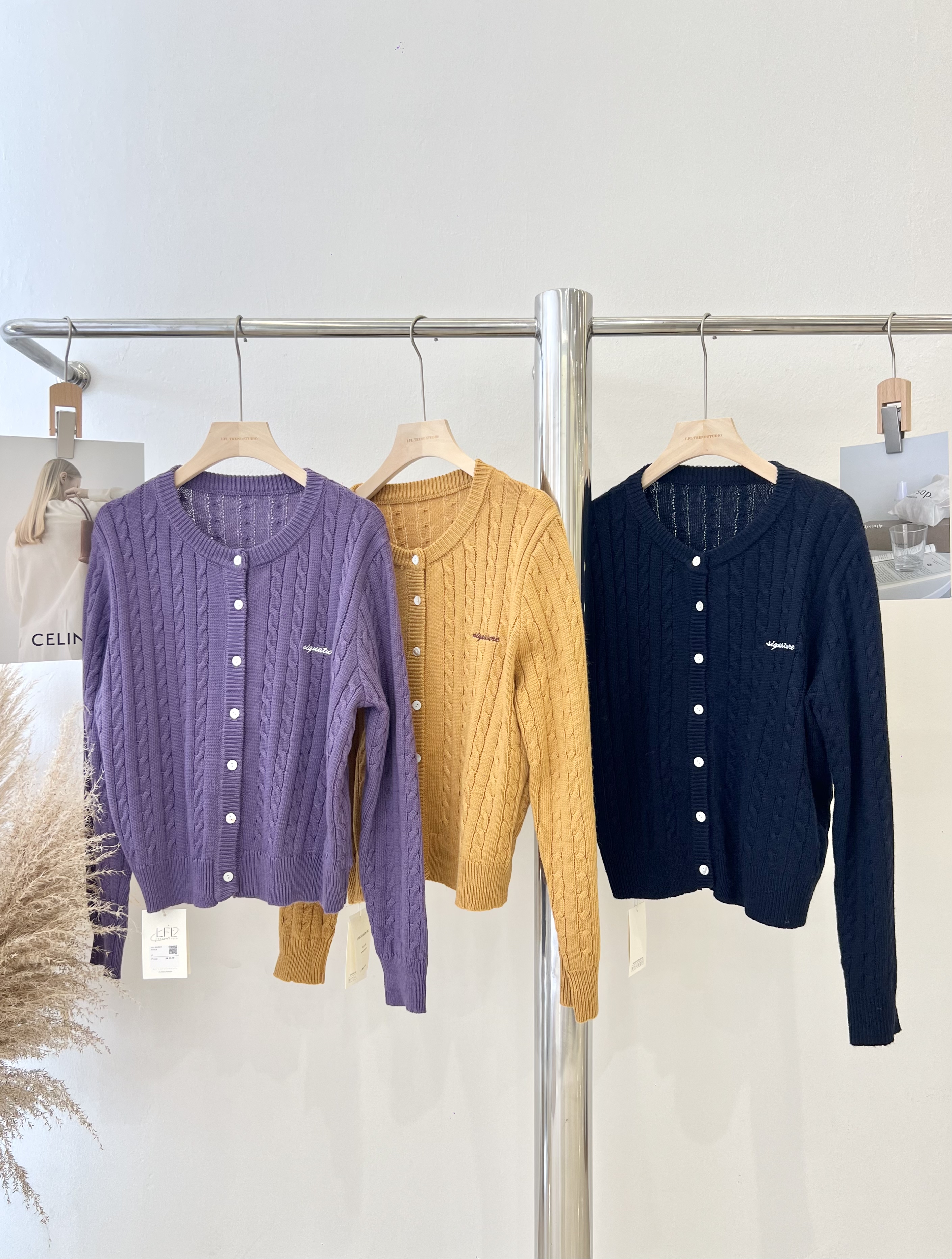 6886 高级感麻花针织长袖