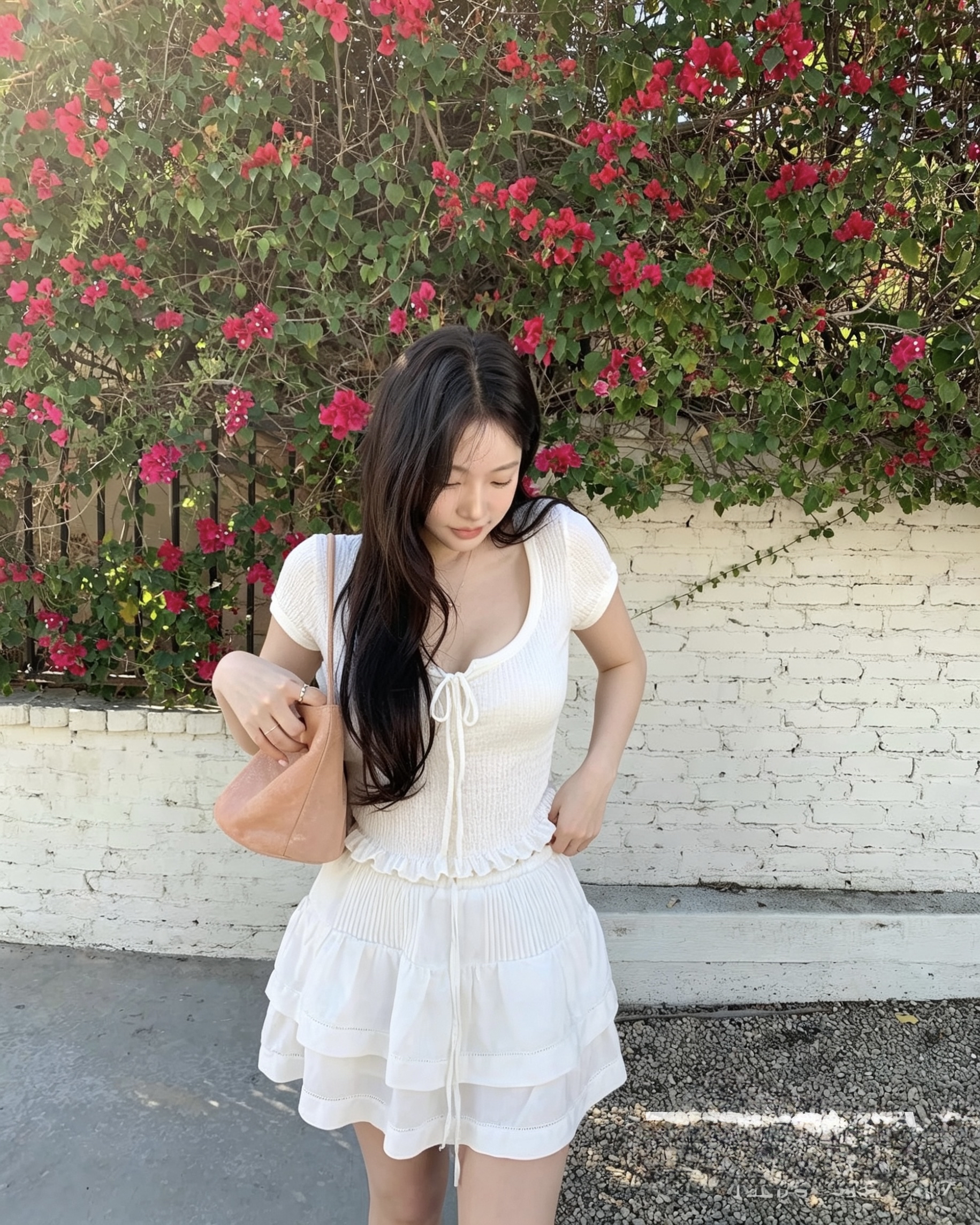 1786 “French Style Ruffled Short Top”法式少女荷叶边短袖 