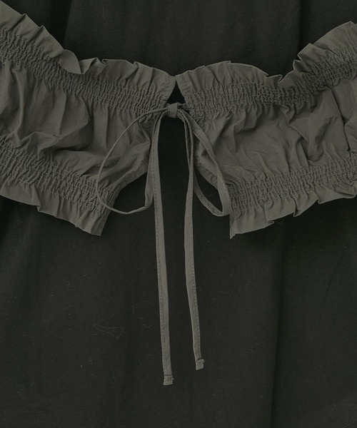 裹胸前設計感後綁帶上衣