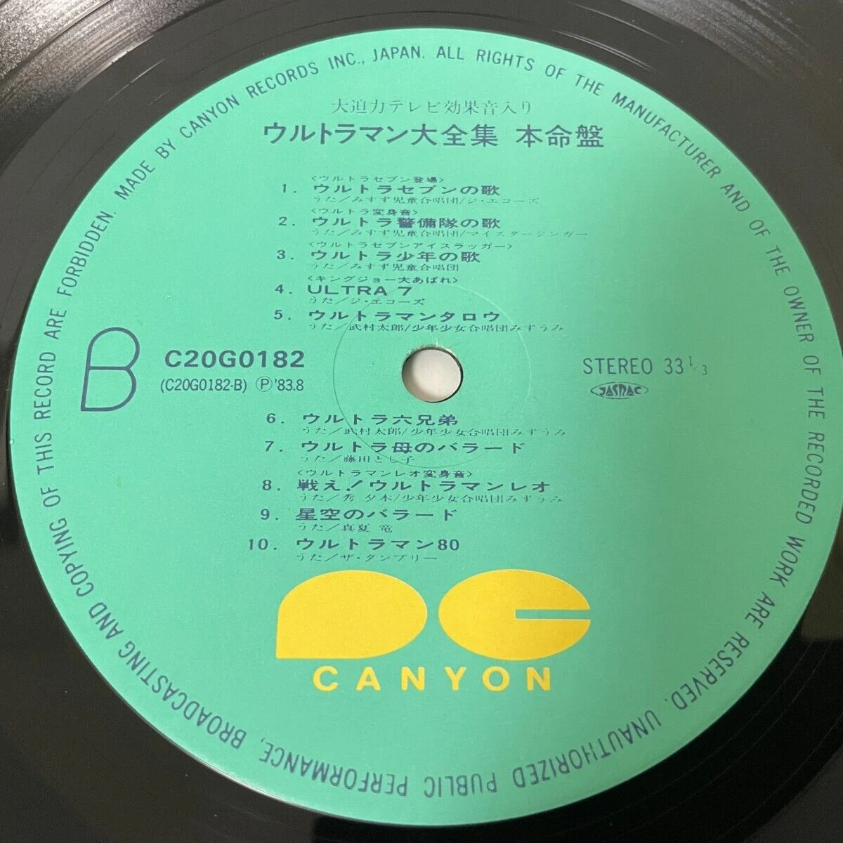(附特典POSTER) 日本特撮 < ULTRAMAN 大全集 本命盤 > 1983 LP黑膠唱片